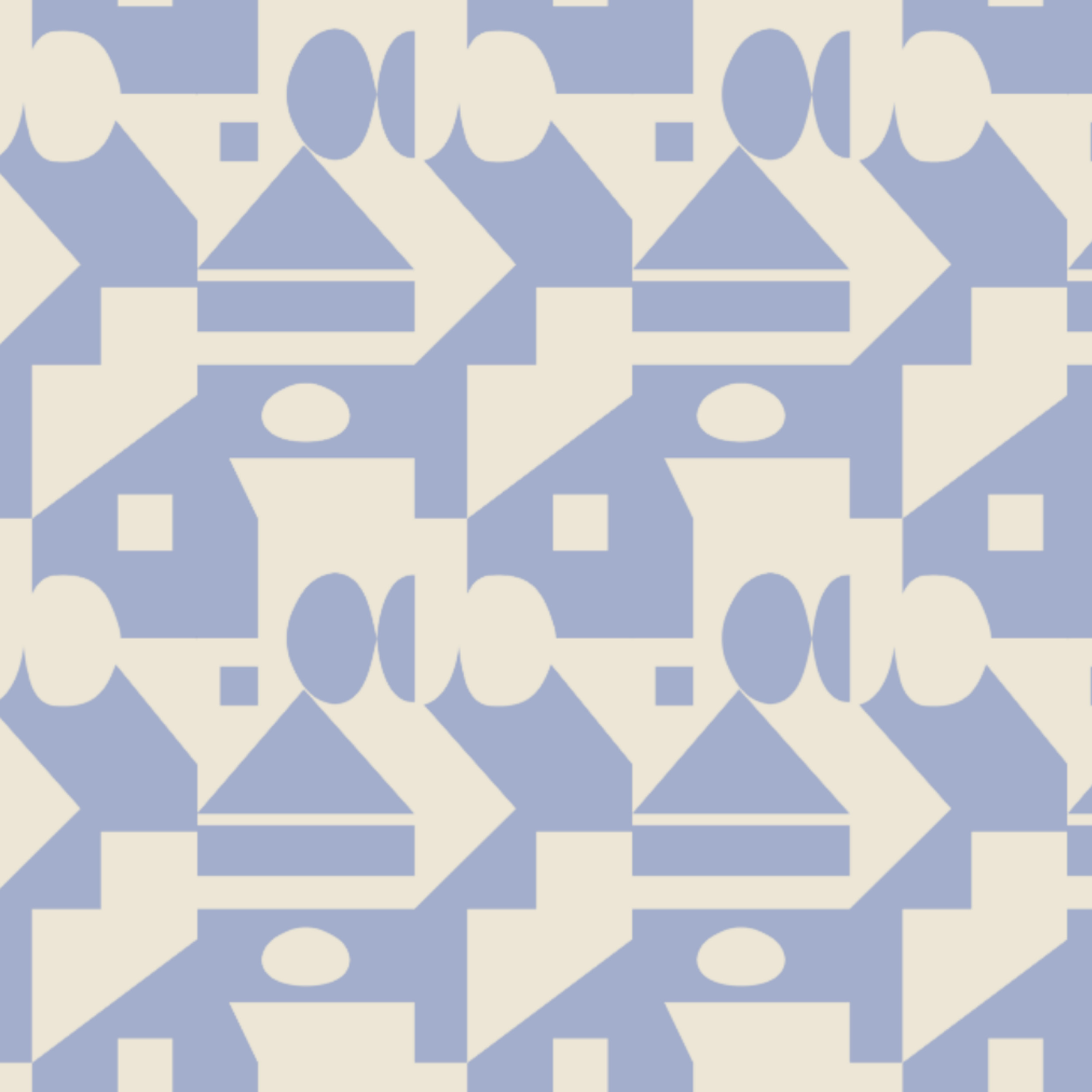 Bio Stoff - Geometric Evergreen Architectural Shapes blau