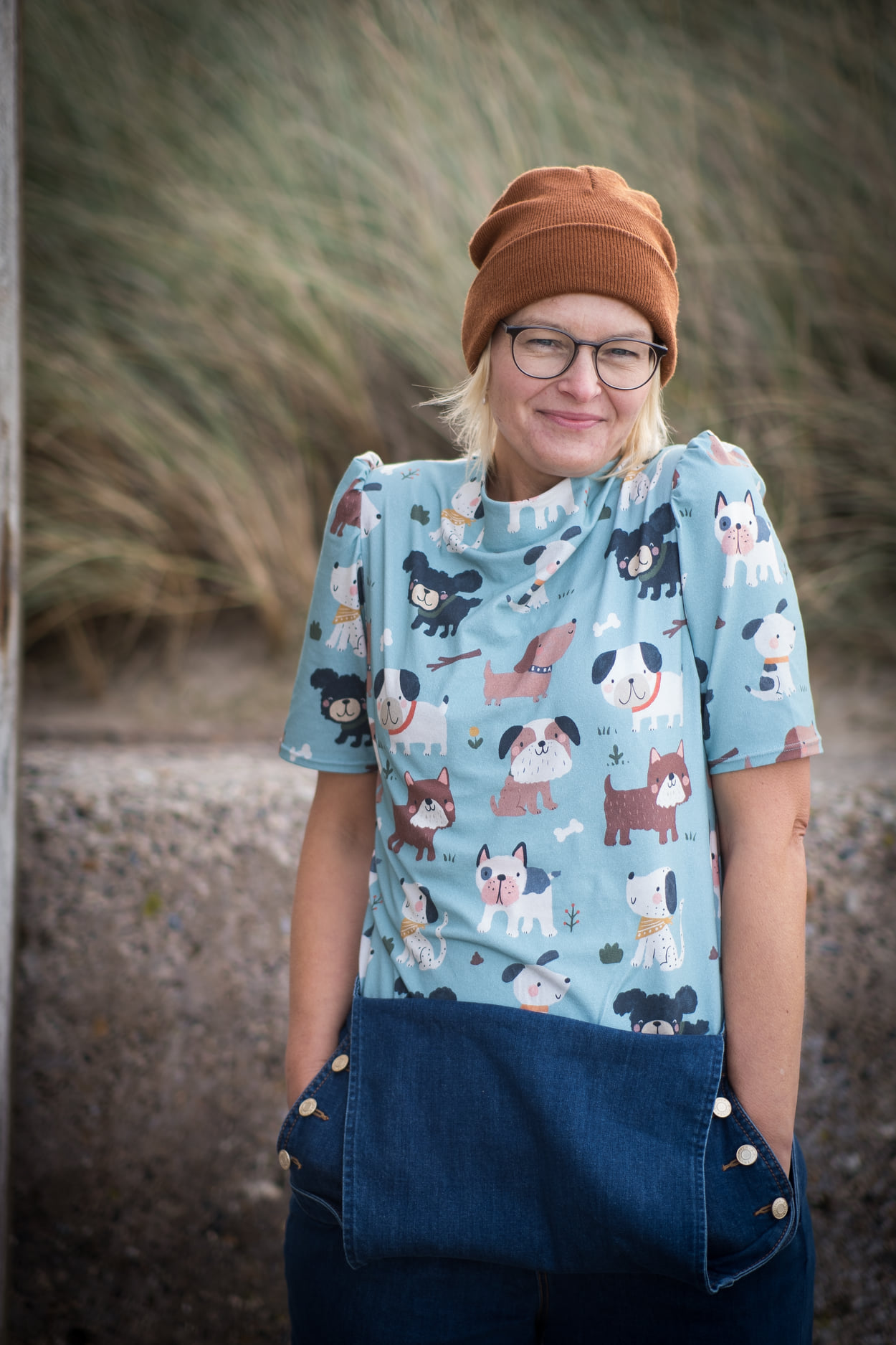 Organic fabric - Puppy Fun