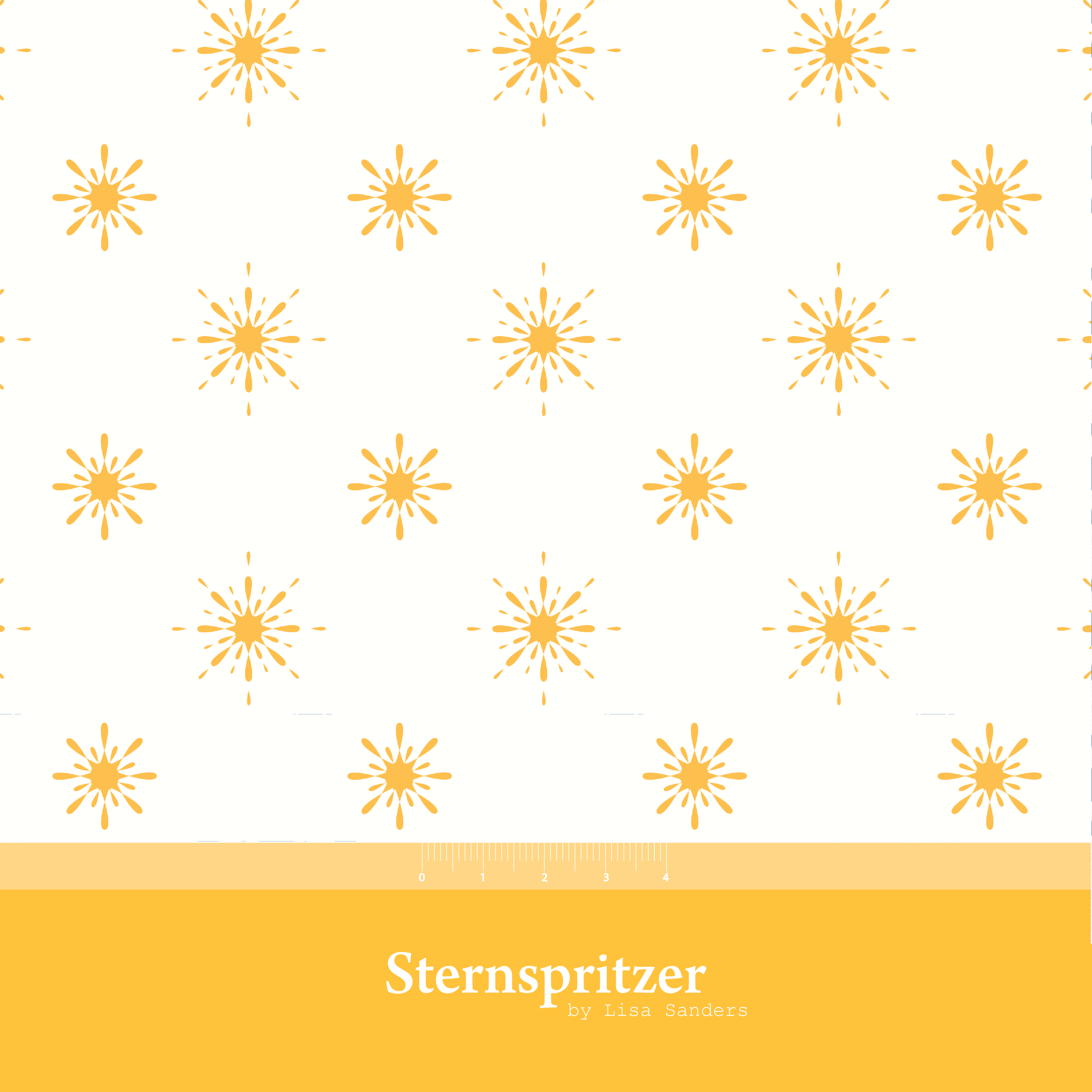 Organic fabric - Star Splatter yellow