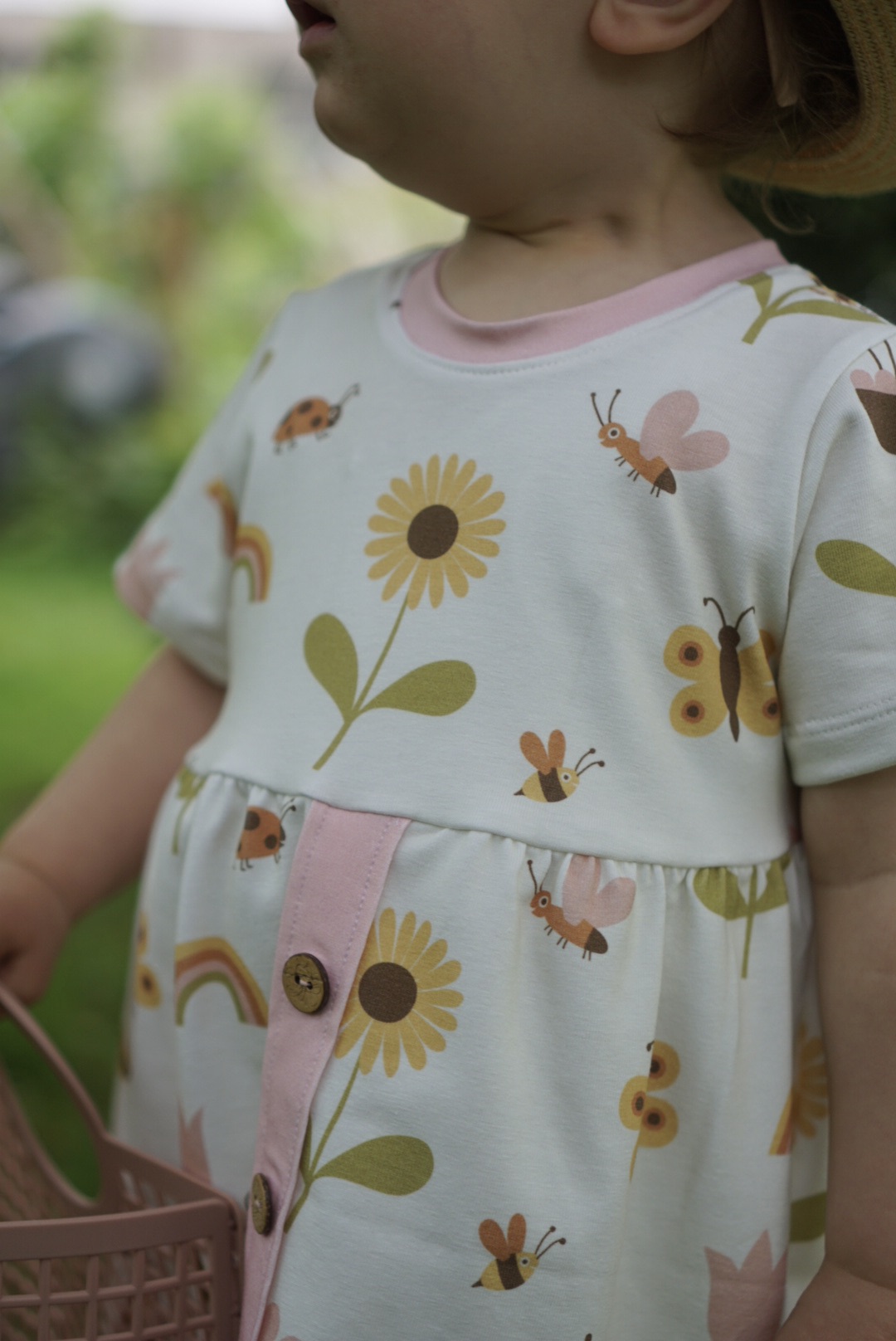 Organic fabric - Sommerwiese light yellow
