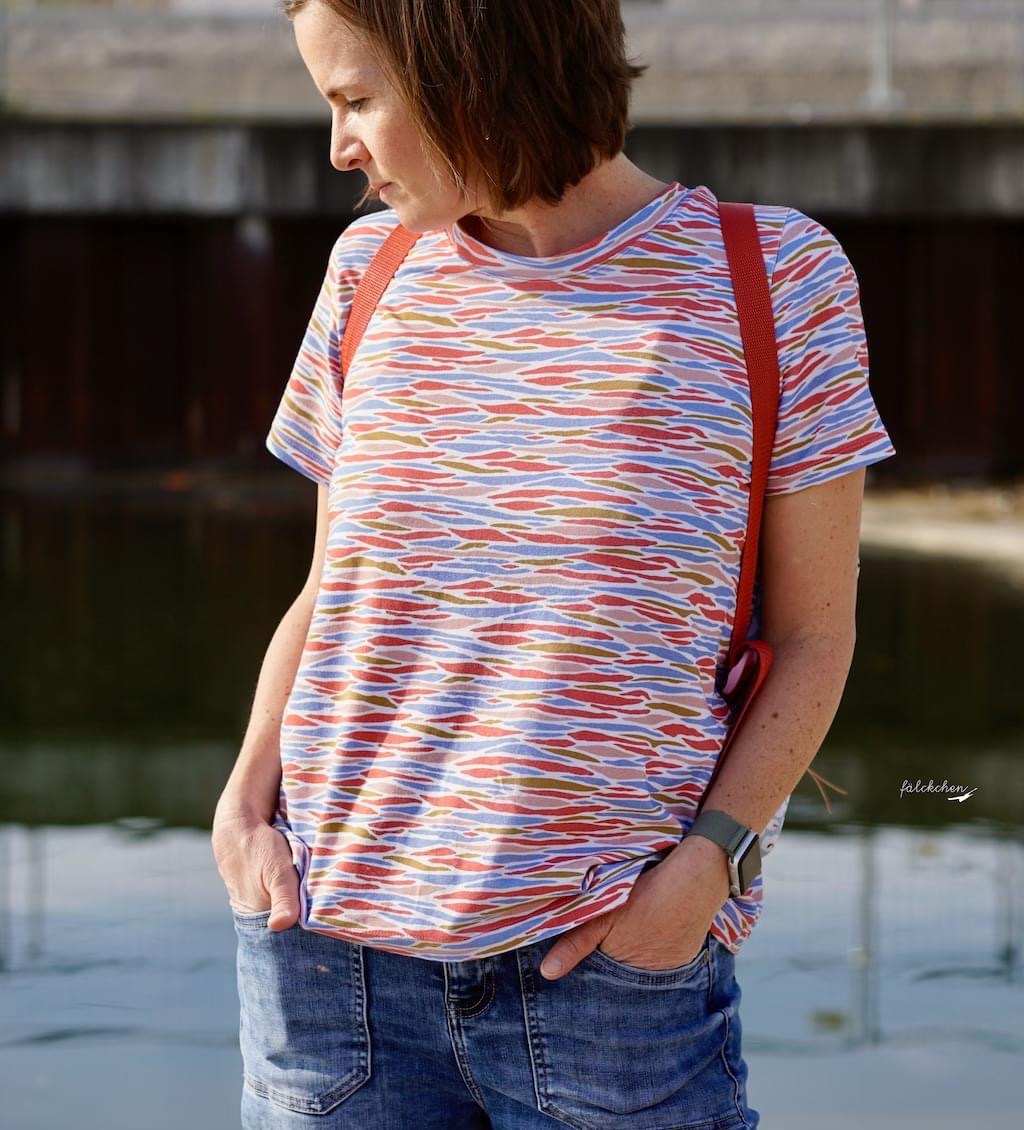 Bio Webware Stoff  -  Zebrastreifen  - Deinki, Tierfellmuster, bunt, 100% Bio-Baumwolle