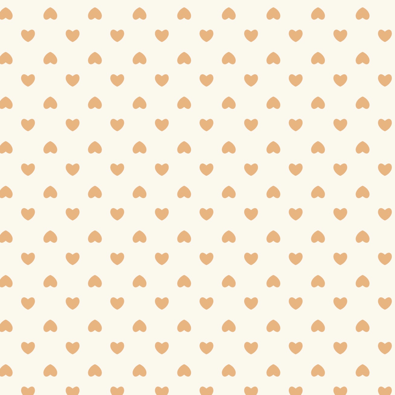 Bio-Stoff - Herzen gelb, beige