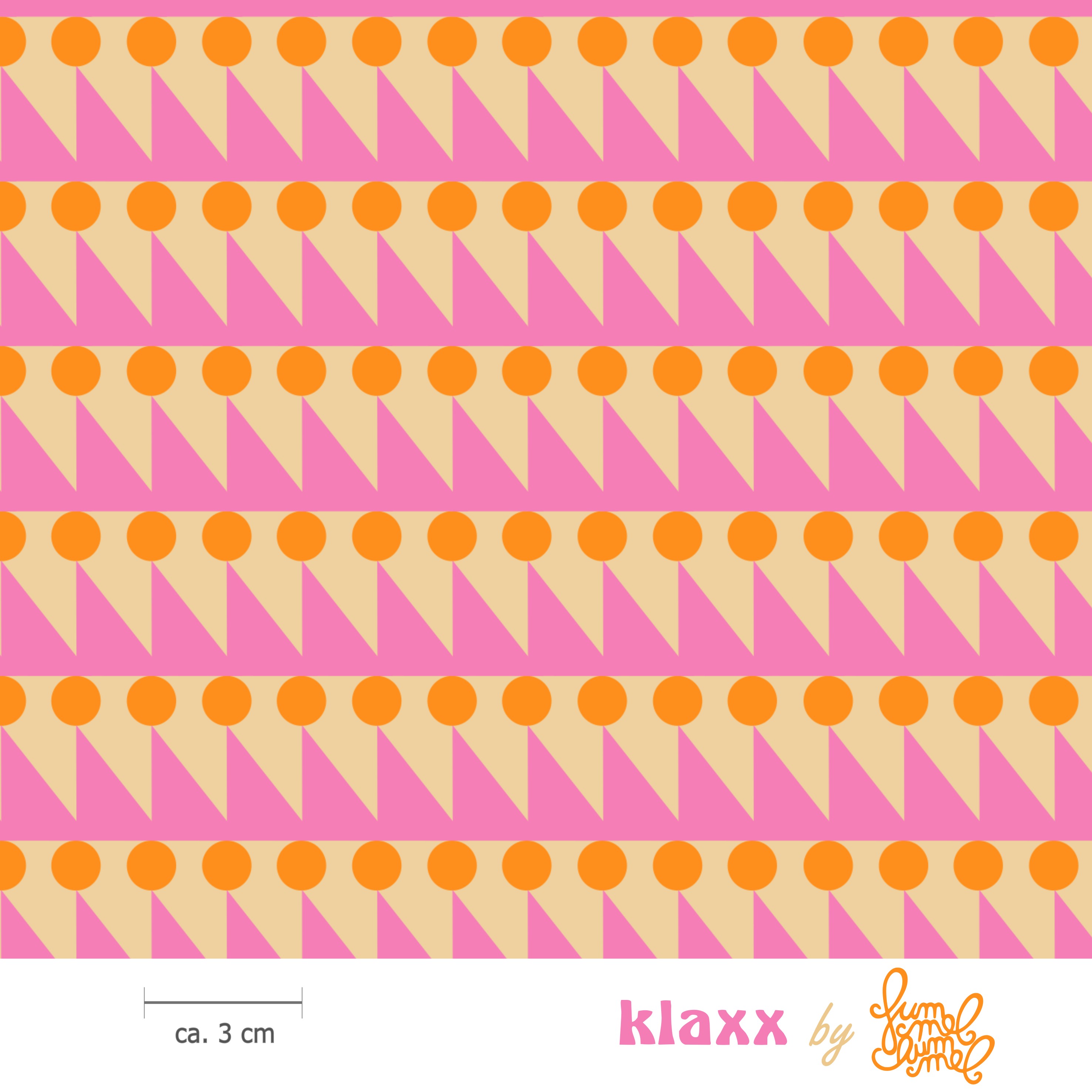 Bio Stoff  - Klaxx beige - Fummelhummel, beige, Geometrische Muster