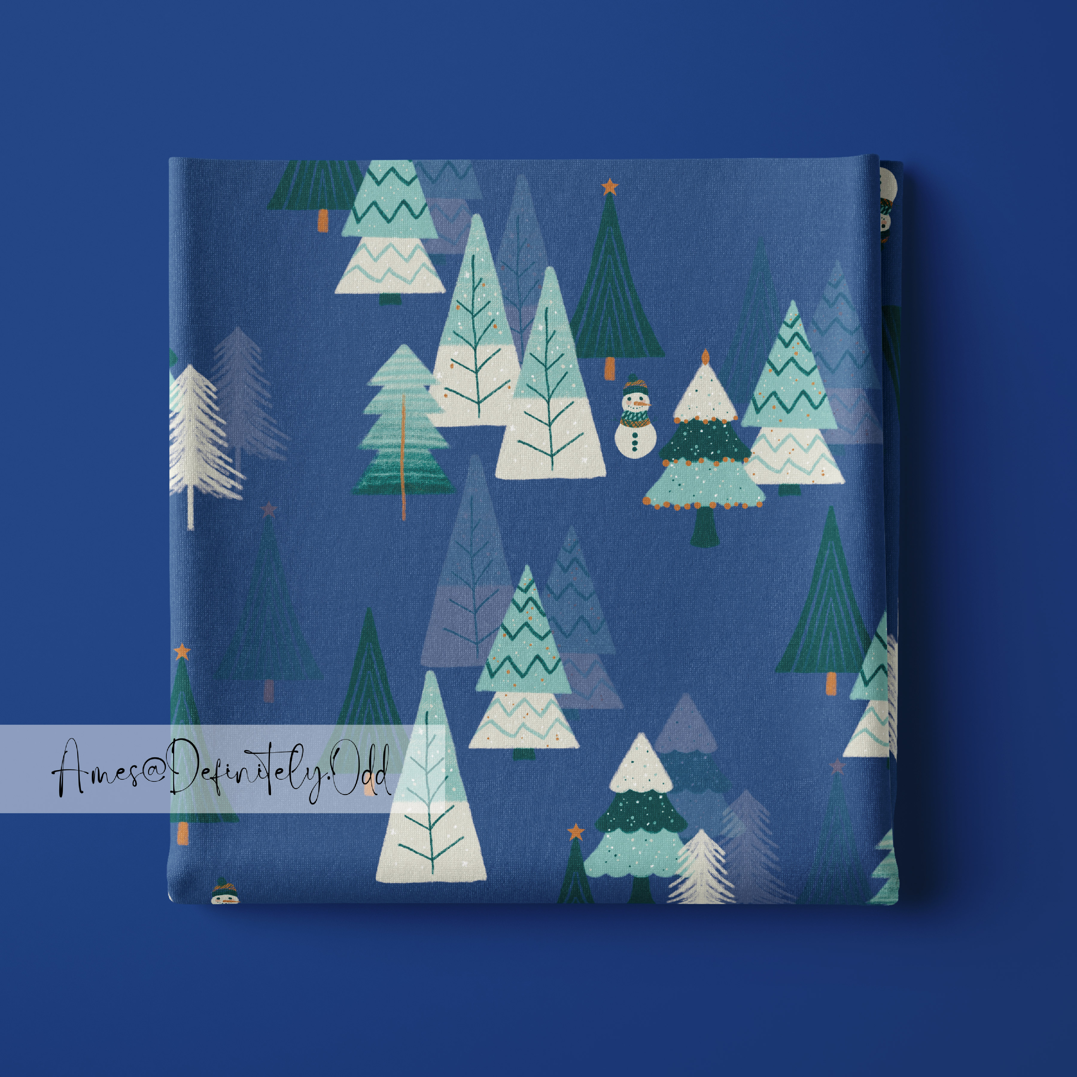 Bio Webware Stoff - Wunderland blau - AmesDefinitelyOdd, blau, Winter, Wald, 100% Bio-Baumwolle Bio Webware Stoff - Wunderland blau - AmesDefinitelyOdd, blau, Winter, Wald, 100% Bio-Baumwolle