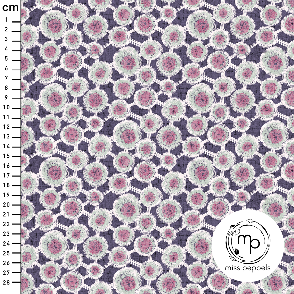 Bio Stoff - Bommel klein, lila