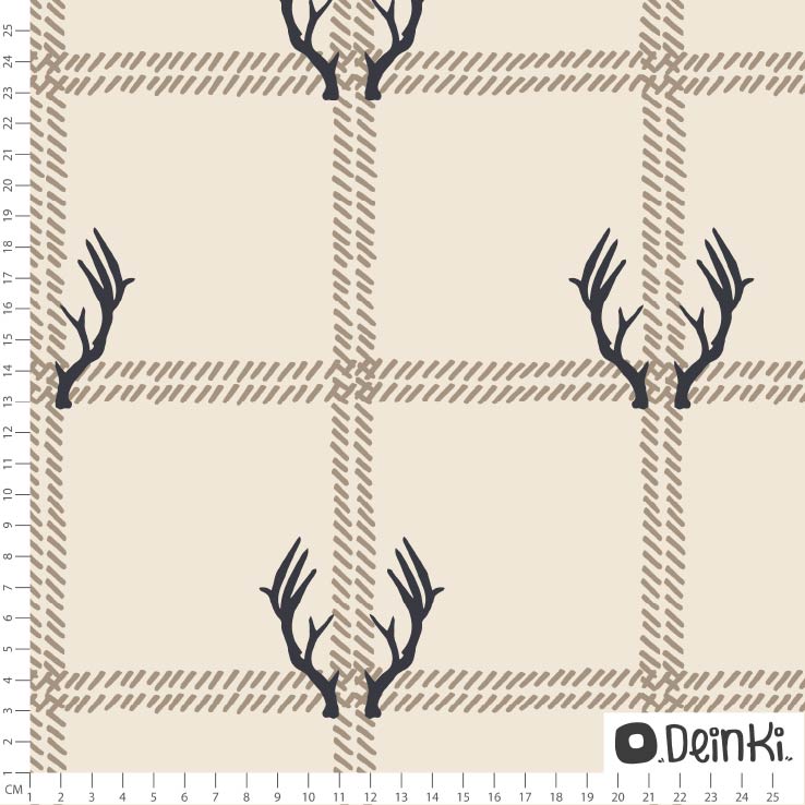 Bio Fabric - Winter Cabin Check beige