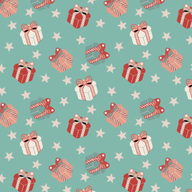 Organic fabric - Geschenke turquoise - misspeppels
