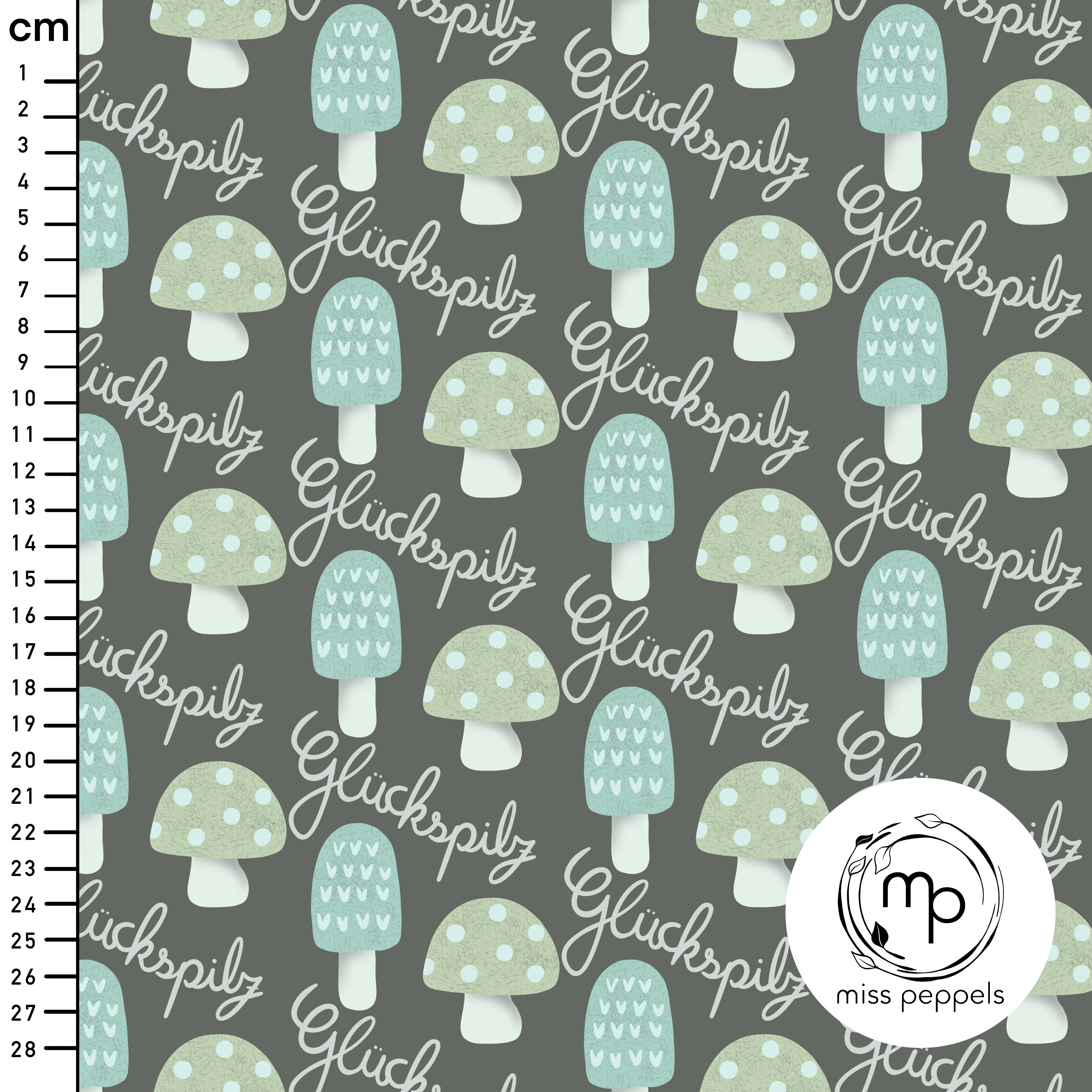 Bio Fabric - Gluekspilz2 by misspeppels in mint and gray