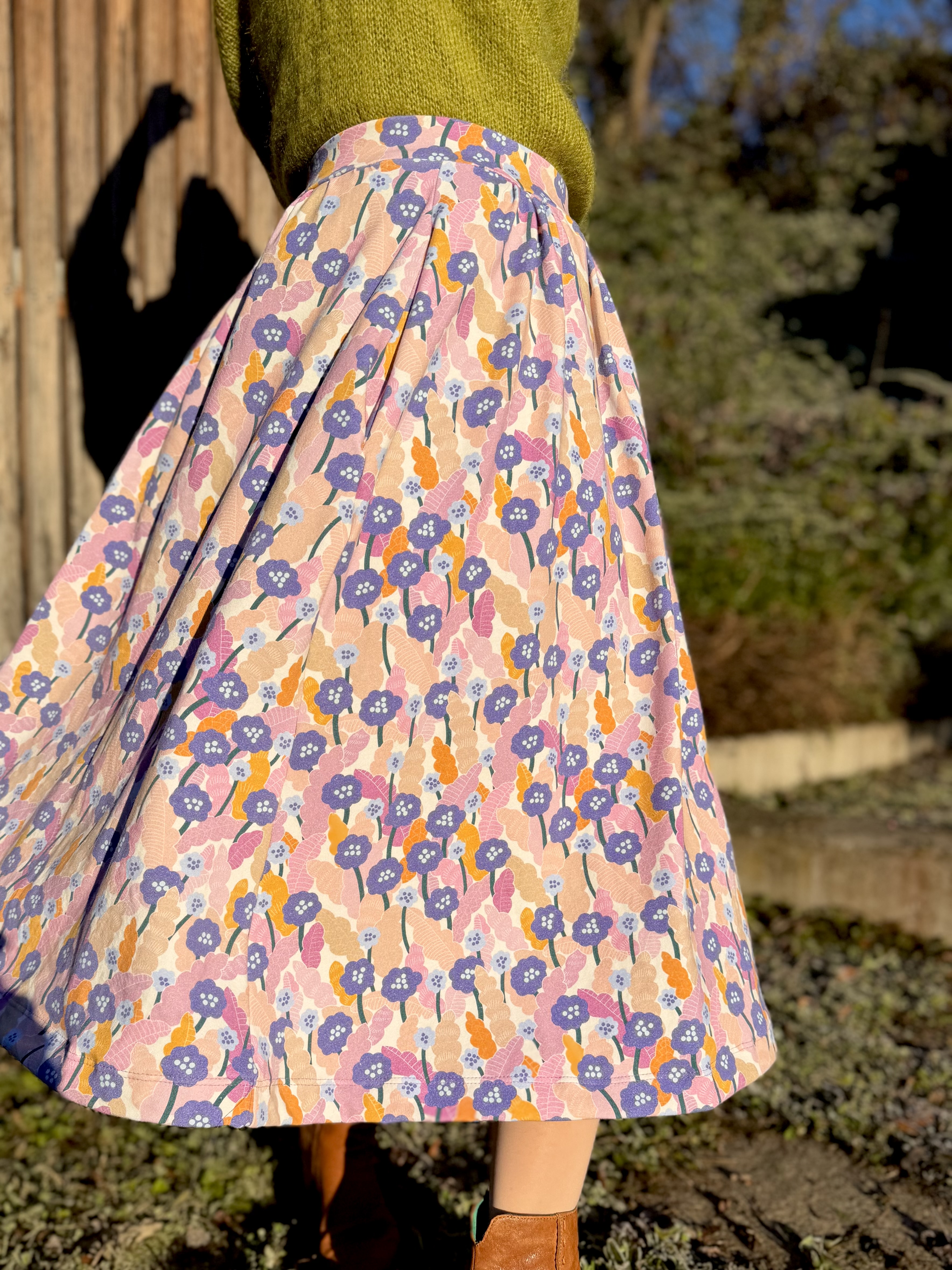 Bio Webware Stoff  -  Meadow Vibes  - Annick, bunt, Abstrakt, Floral & Blumen, 100% Bio-Baumwolle