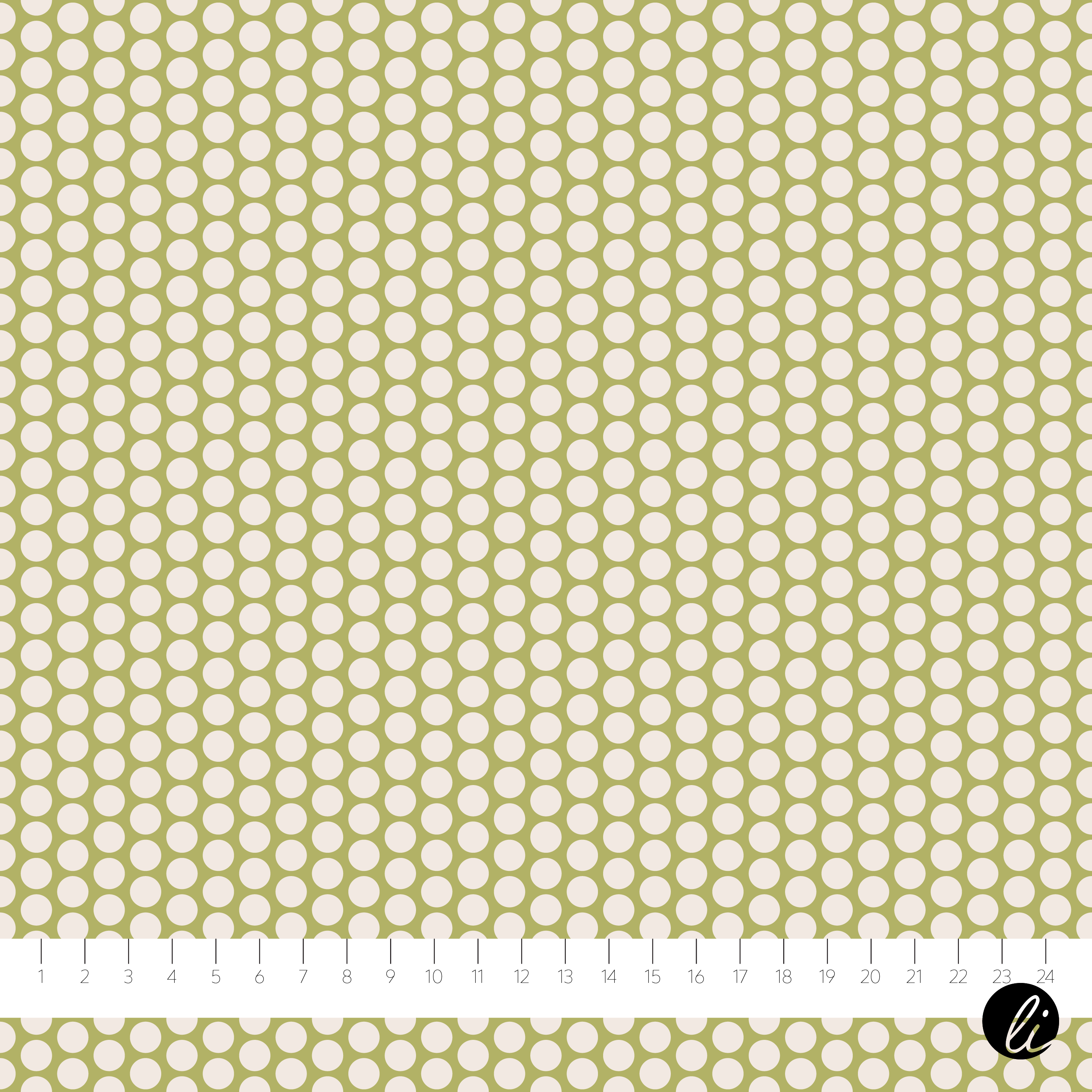 Bio Fabric - Mini Dots Green by Andrea Liesert in green