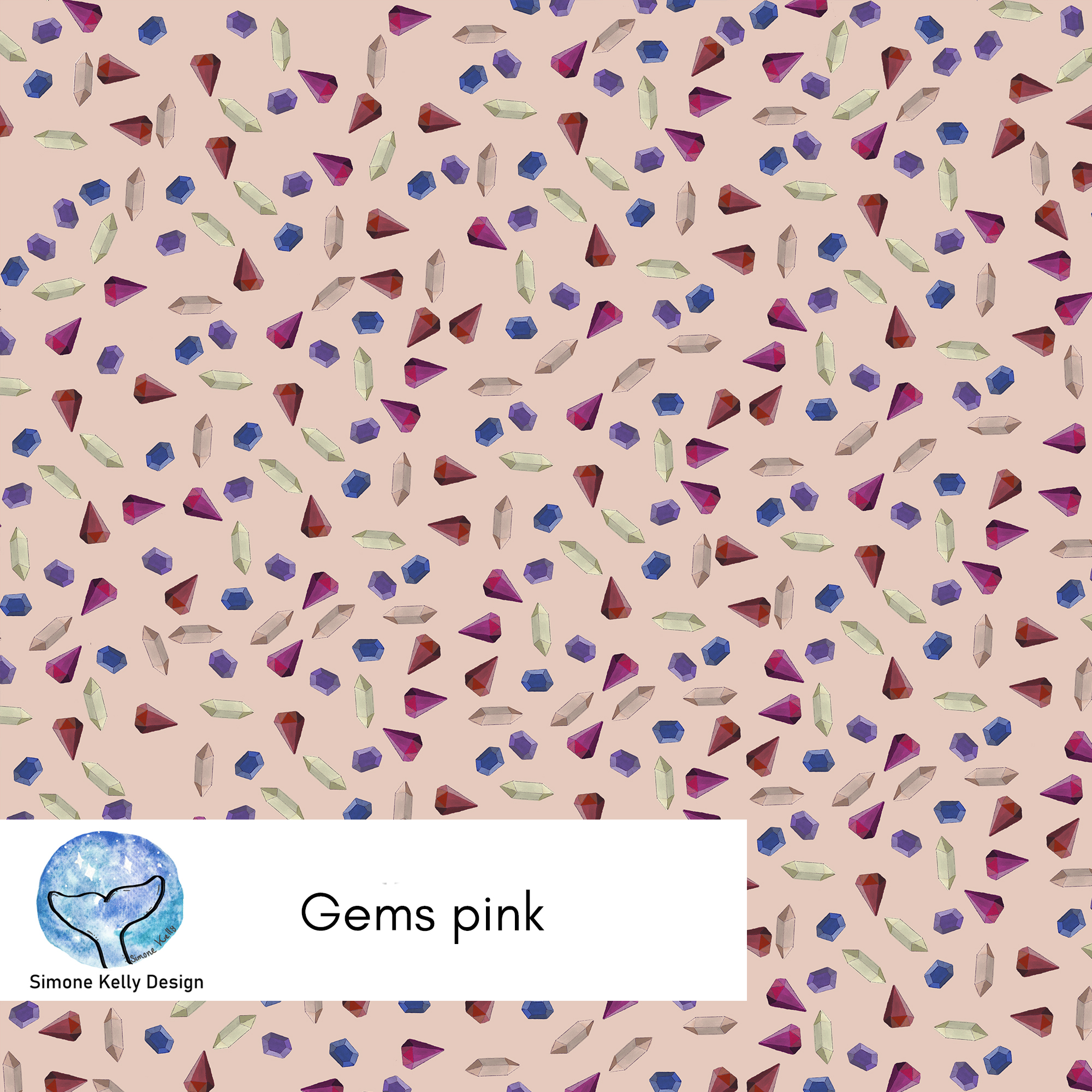 Bio Stoff  - Gems Pink - Sanktwerk, rosa, Gegenstände