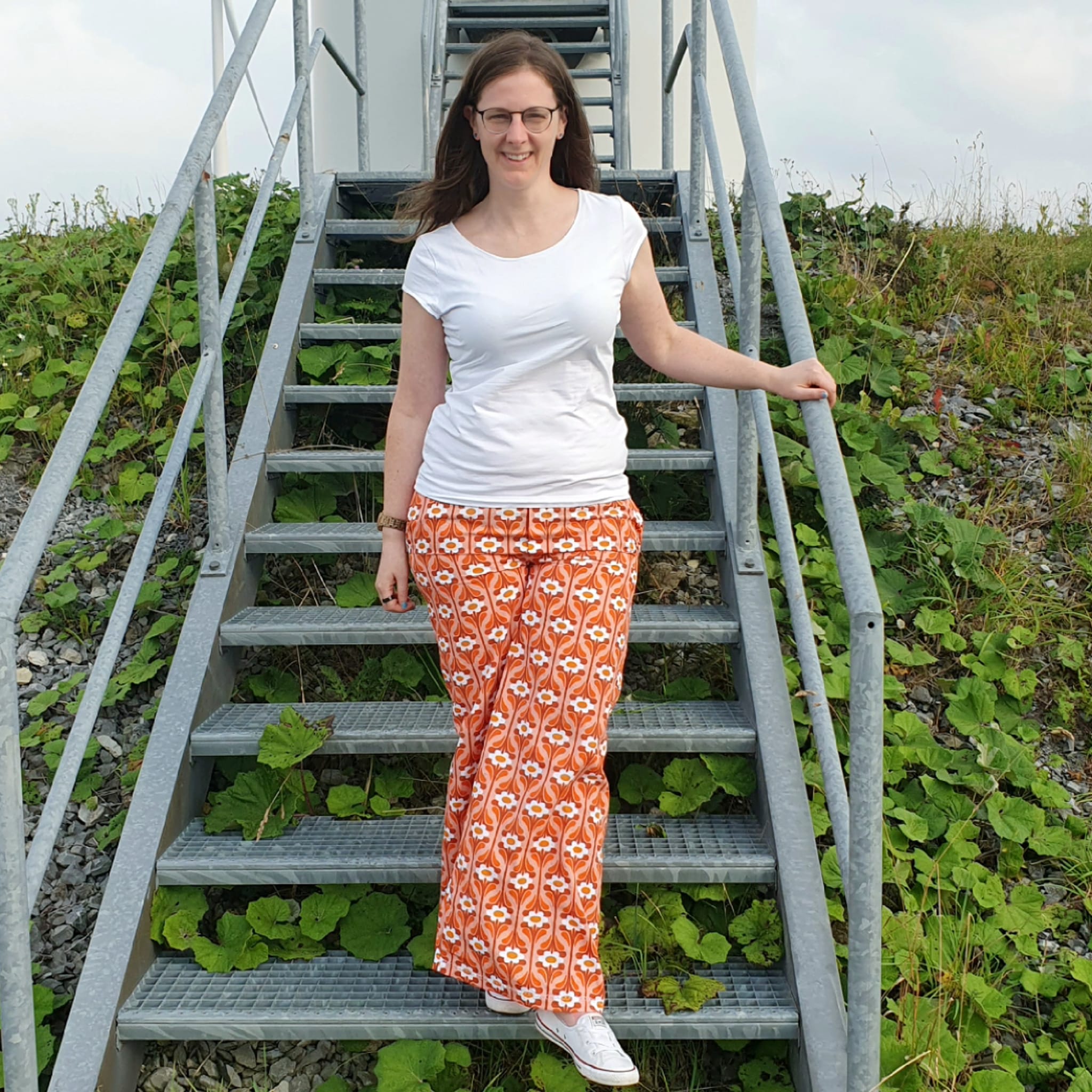 Organic fabric - Flow pink