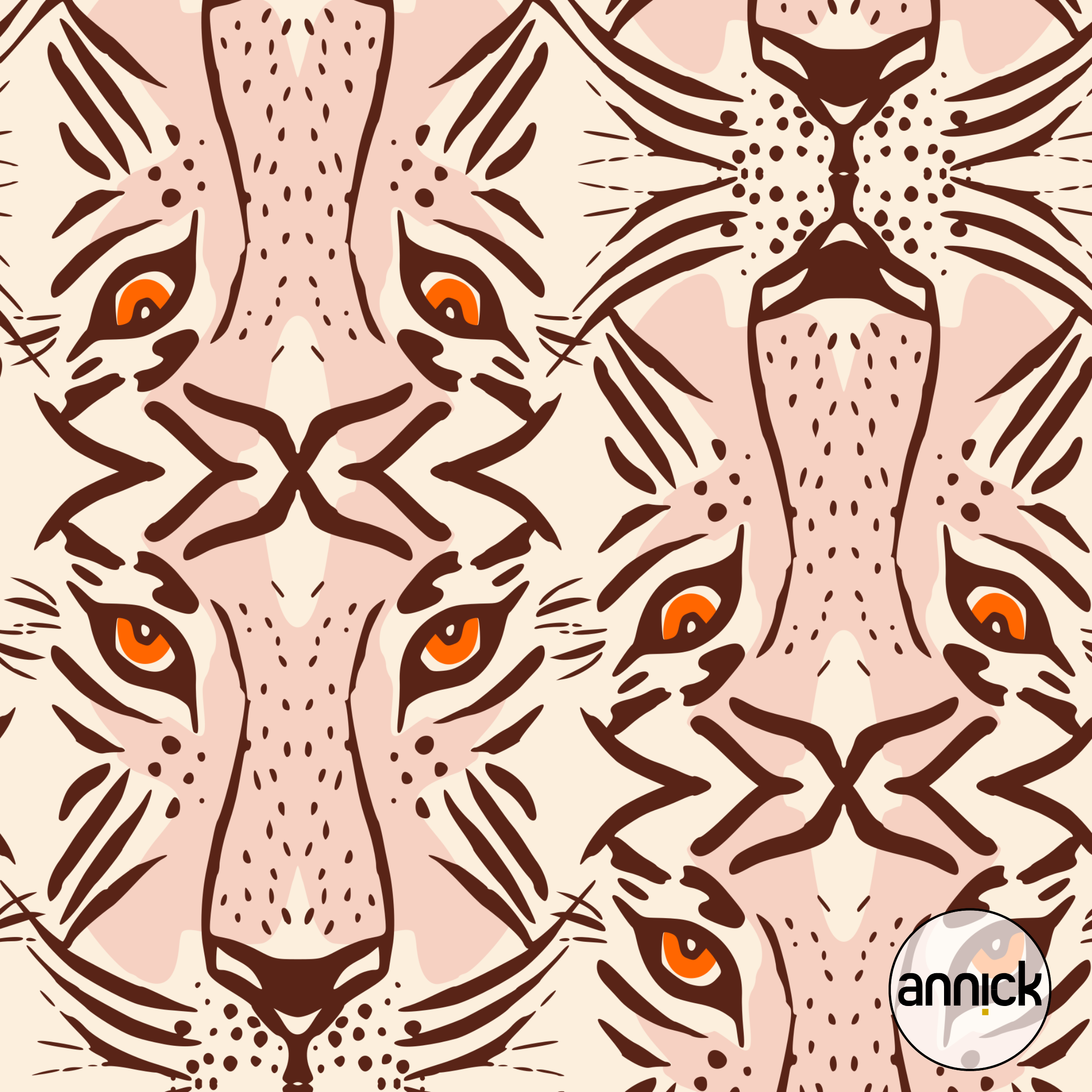 Bio Jersey Stoff - Look into the tiger eyes blush - Annick, Tiere, creme, Tierfellmuster, Breite 150 cm Bio Jersey Stoff - Look into the tiger eyes blush - Annick, Tiere, creme, Tierfellmuster, Breite 150 cm