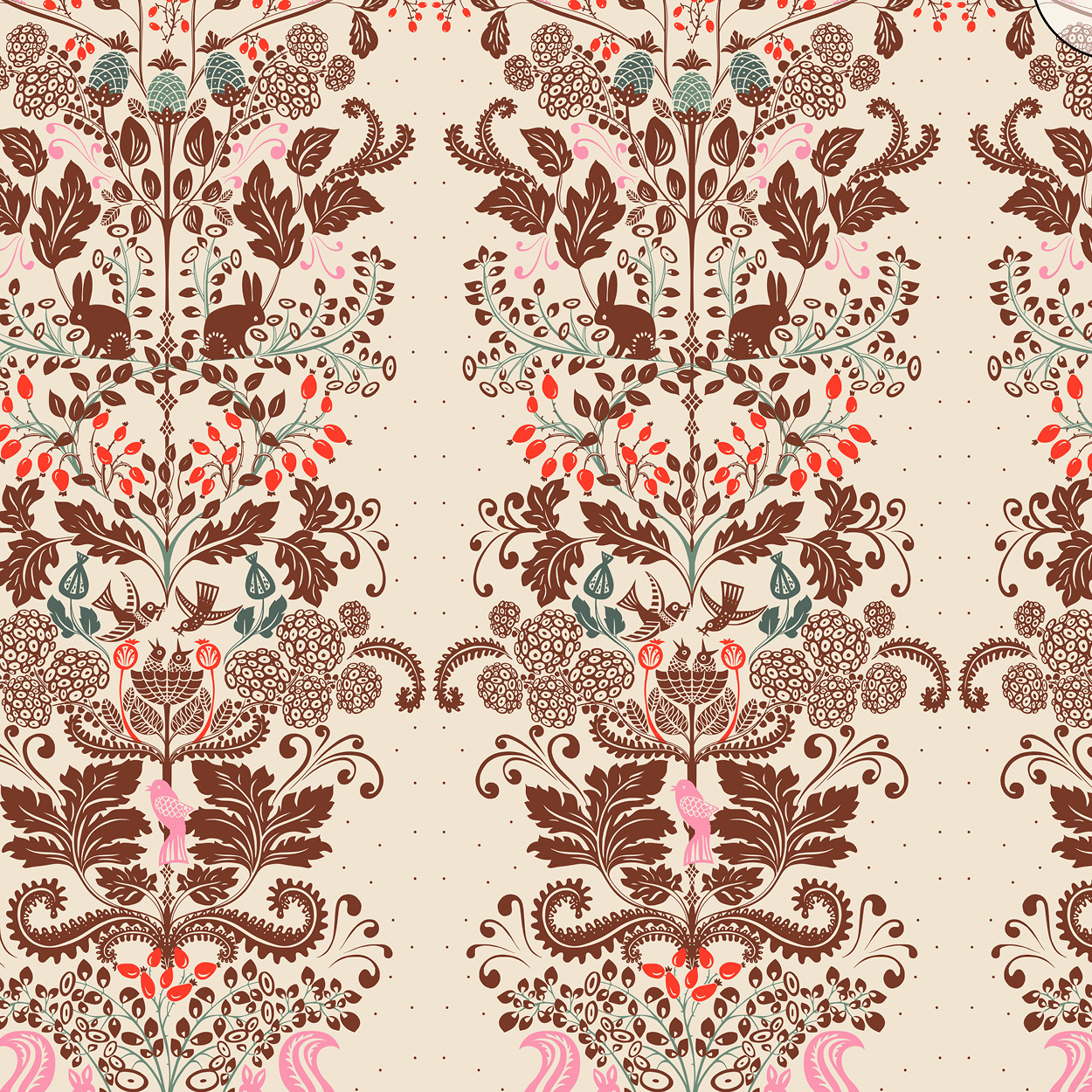 Bio Stoff  - Garden Tales Damask