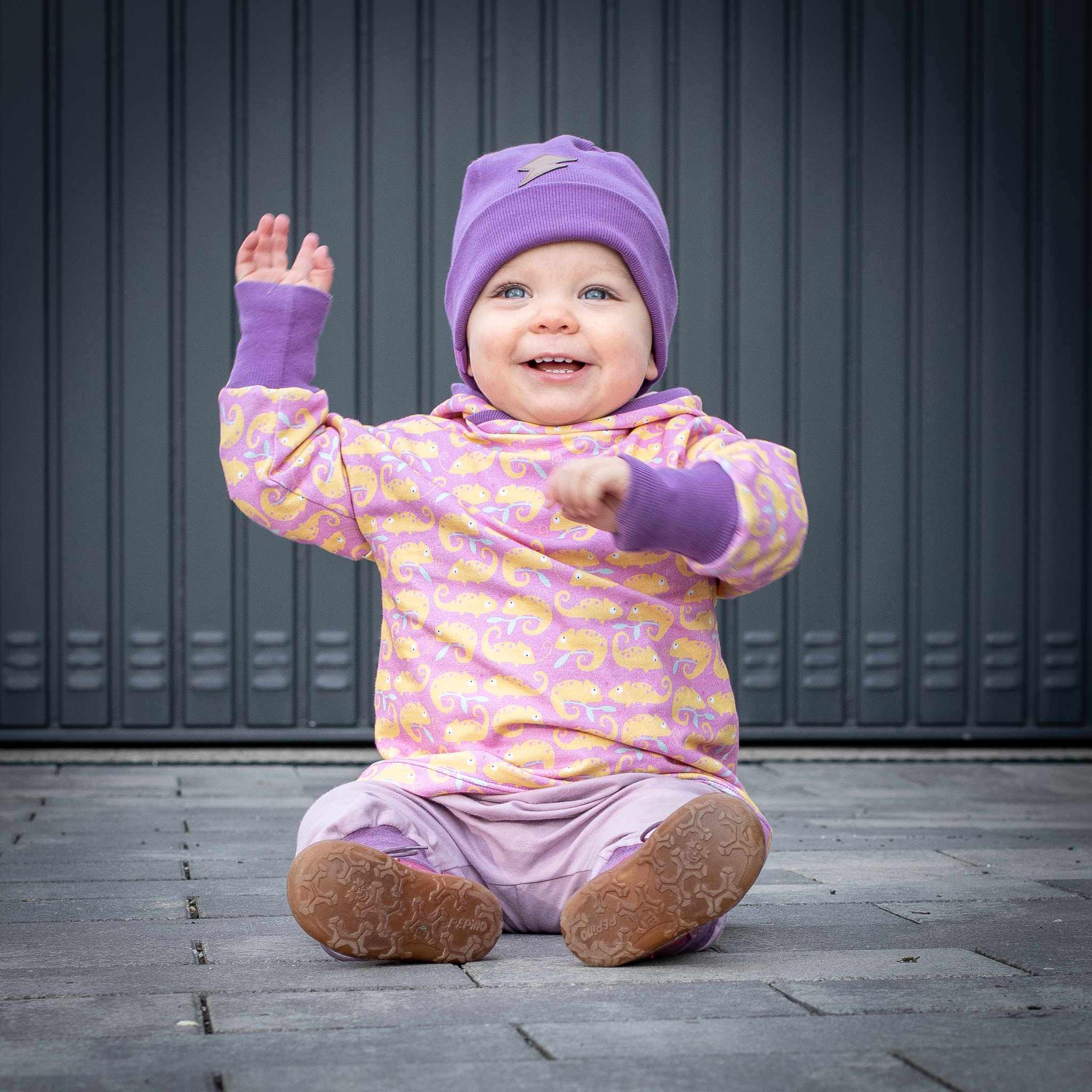 Organic fabric -  Leon my Little Friend pink