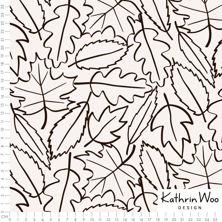 Bio Webware Stoff - Blätter Dunkelbraun - KathrinWoo, creme, Bäume & Palmen, Herbst, 100% Bio-Baumwolle Bio Webware Stoff - Blätter Dunkelbraun - KathrinWoo, creme, Bäume & Palmen, Herbst, 100% Bio-Baumwolle