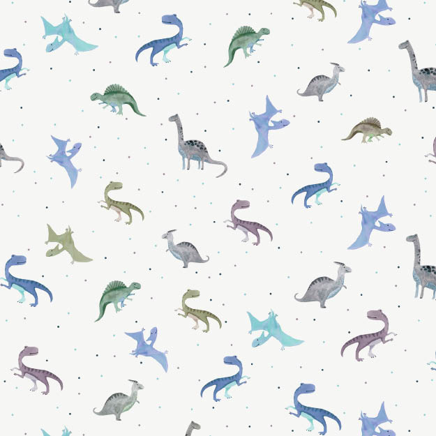 Organic fabric  - Dino Party - KristinTessen