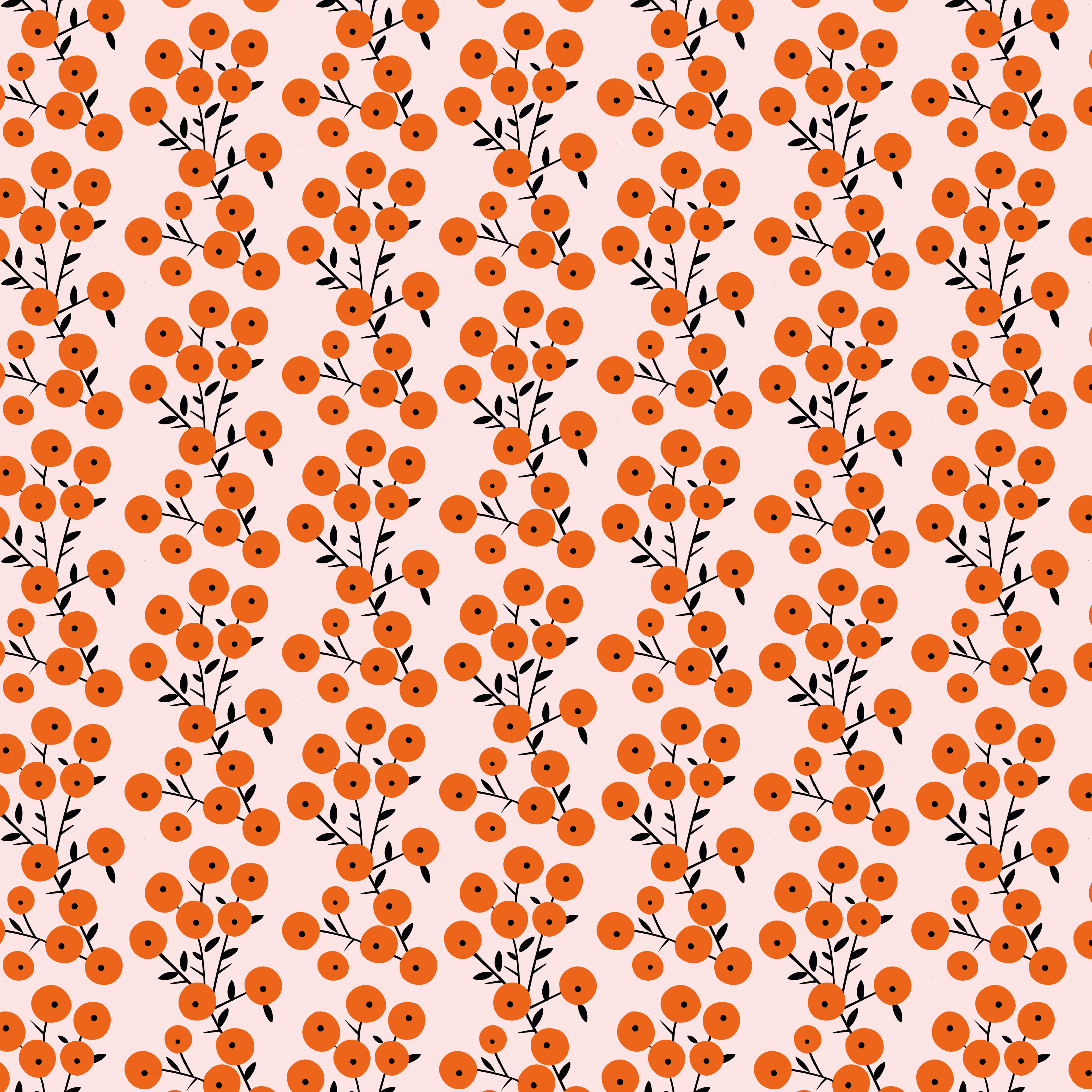 Bio Webware Stoff - Feuerdorn - LisaSanders, Natur, orange, rosa, Herbst, 100% Bio-Baumwolle Bio Webware Stoff - Feuerdorn - LisaSanders, Natur, orange, rosa, Herbst, 100% Bio-Baumwolle
