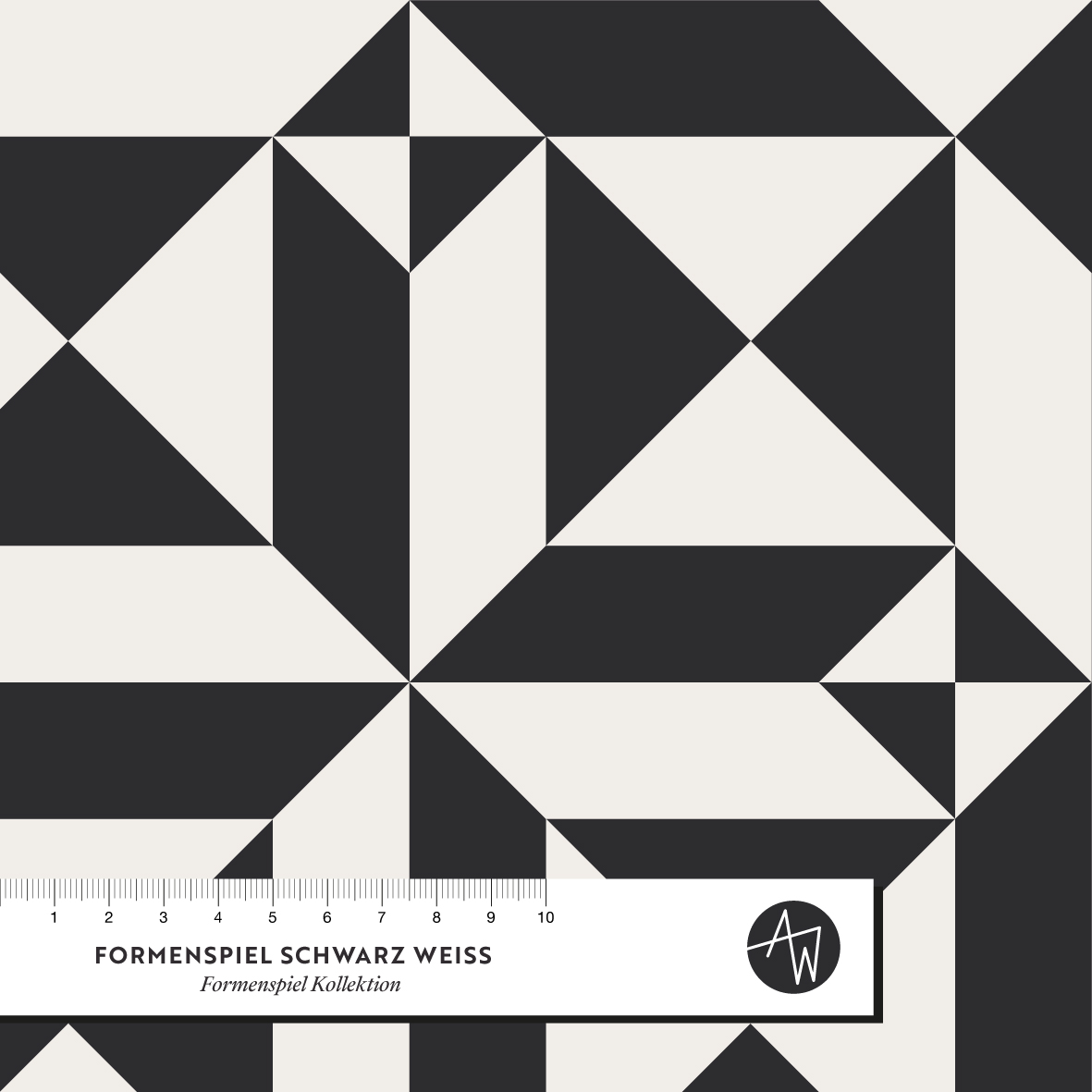 Bio Stoff - Formenspiel Schwarz Weiss von Alexandra Weise in schwarz-weiß