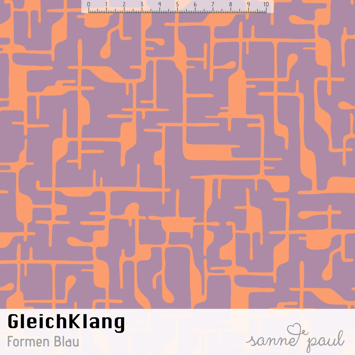 Bio Stoff  - Gleichklang Formen koralle