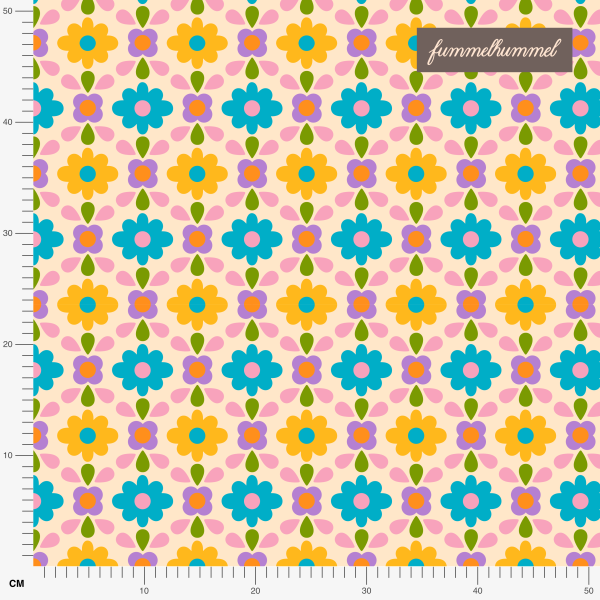 Organic Fabric - Floretta mint