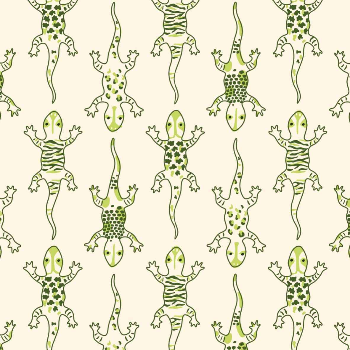 Bio Stoff  - Neo Tropica Gecko grün