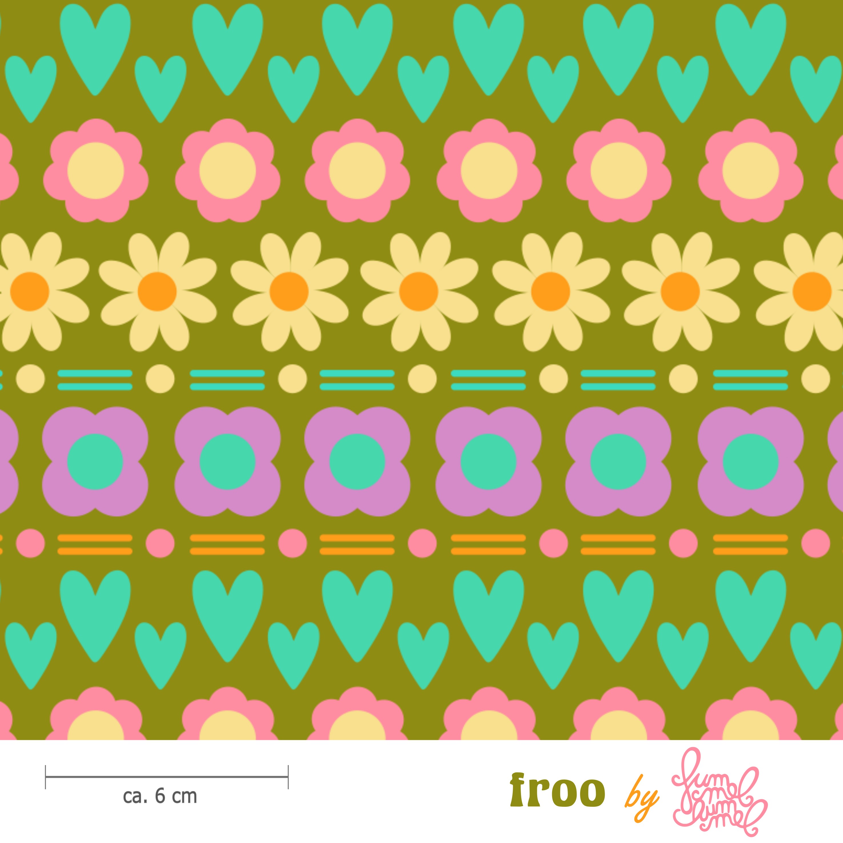 Bio Stoff - Froo Khaki von Fummelhummel in grün