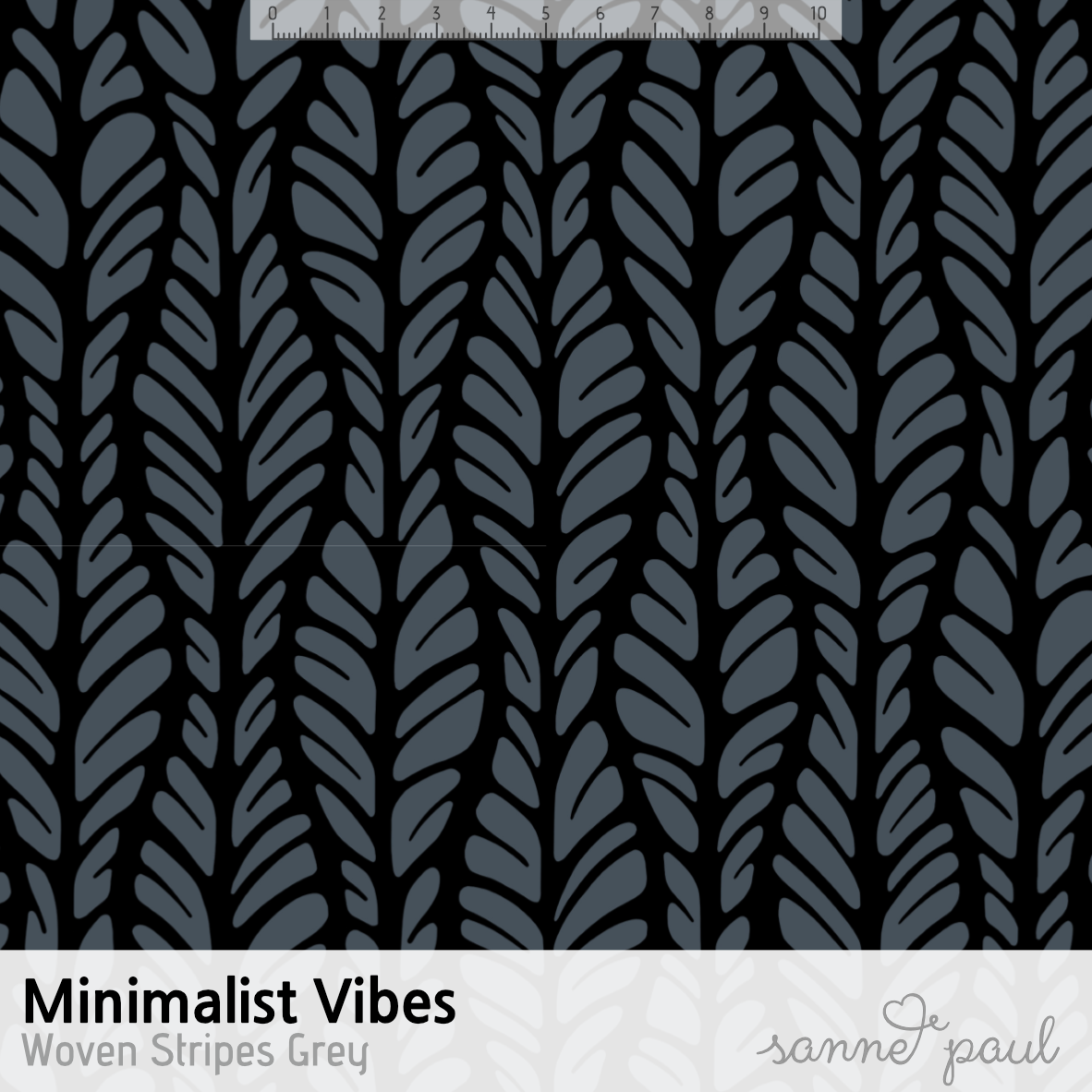 Bio Stoff - Minimalist Vibes Woven Stripes Grey von Sanne Paul in grau