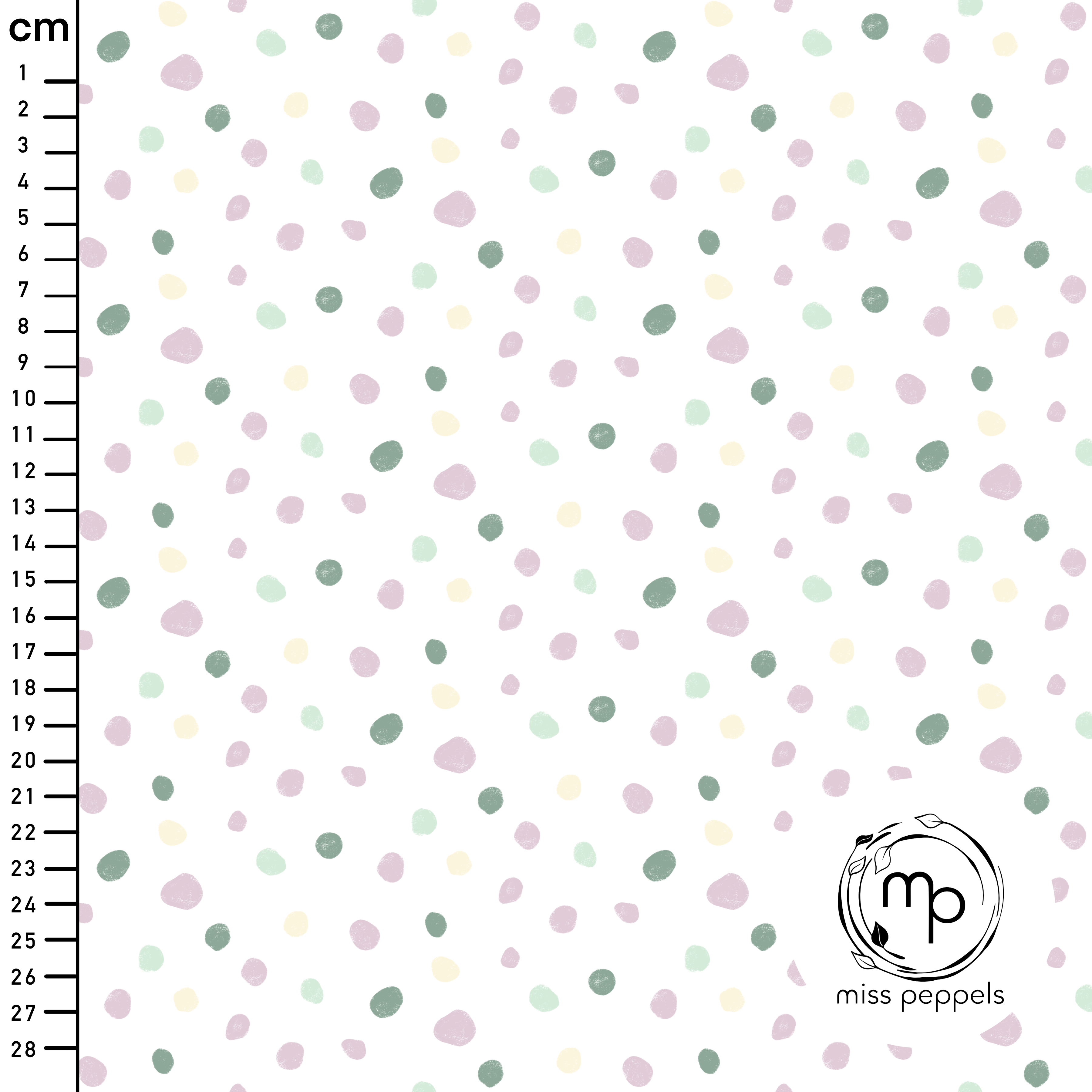 Bio Stoff - Konfetti grün