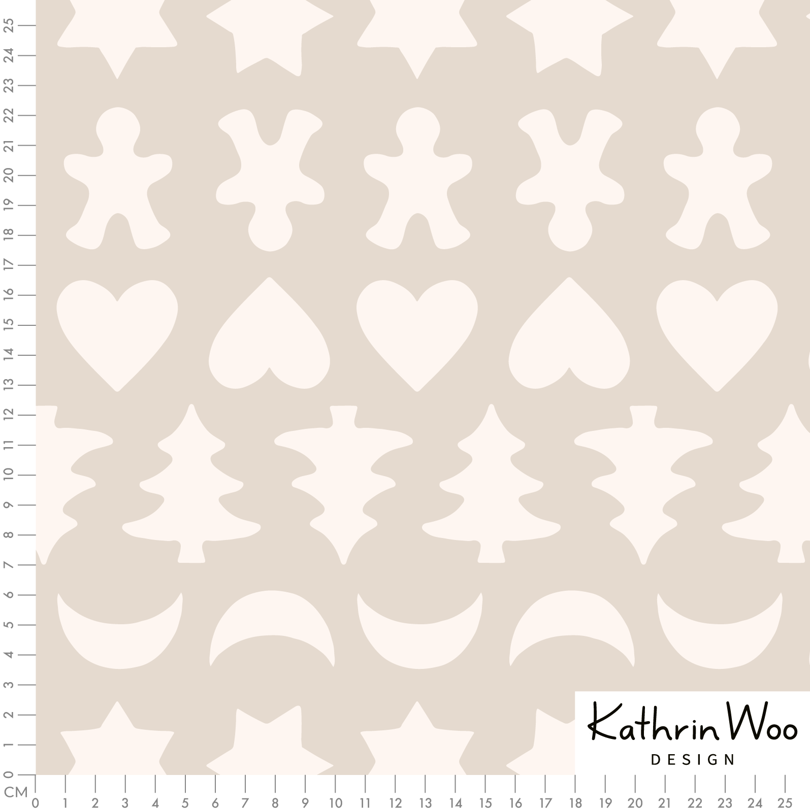 Bio Stoff - Ausstechformen beige