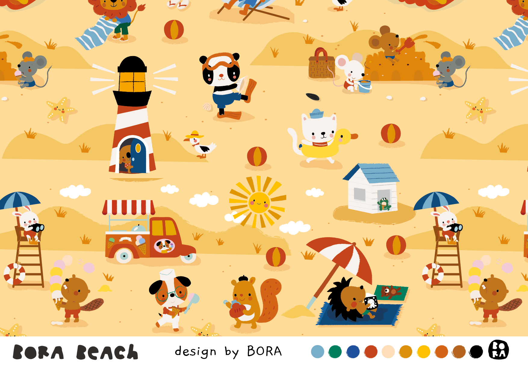 Bio Webware Stoff - Beach - Bora, gelb, Kinder, Urlaub 100% Bio-Baumwolle Bio Webware Stoff - Beach - Bora, gelb, Kinder, Urlaub 100% Bio-Baumwolle