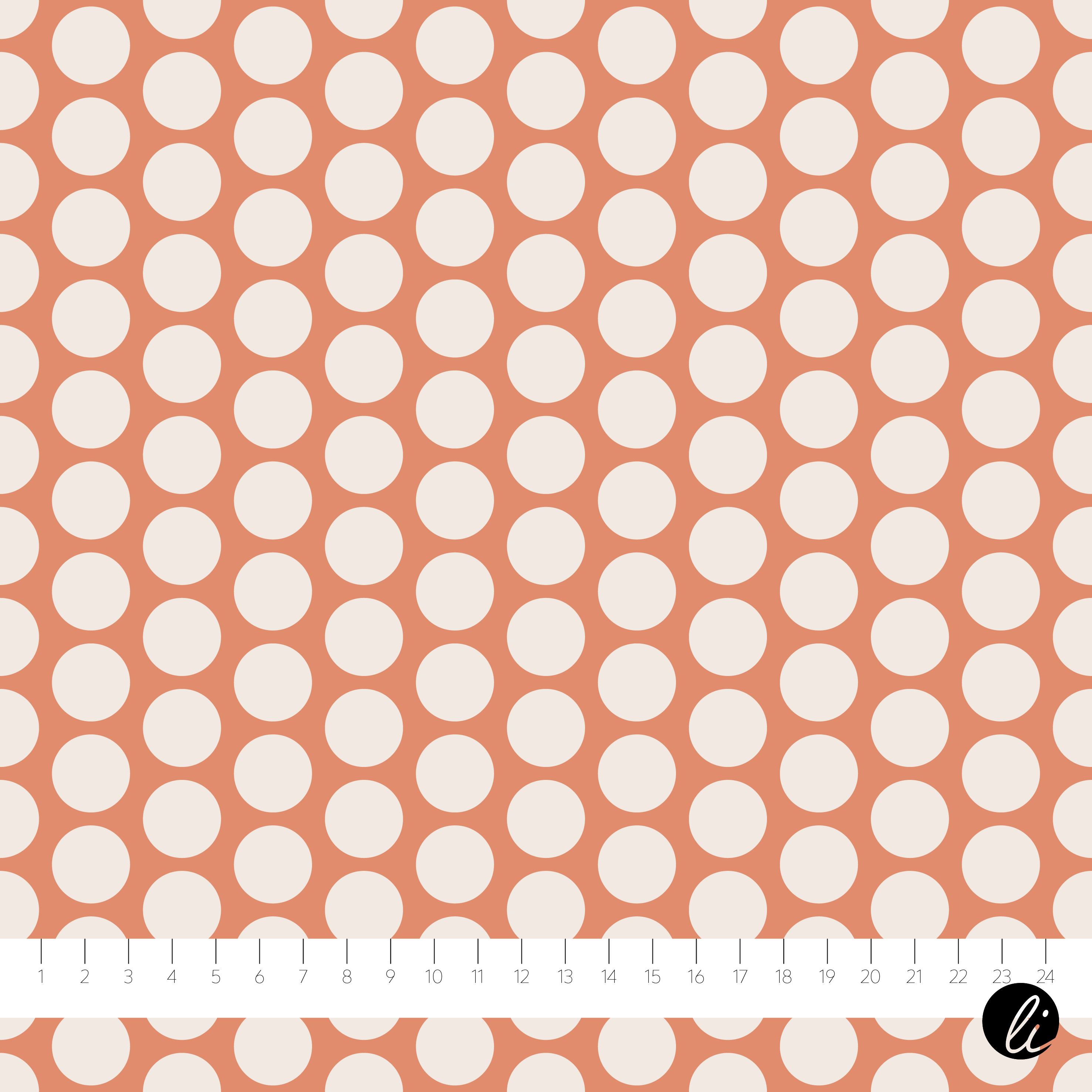 Organic Fabric - Orange Dots by Andrea Liesert in orange