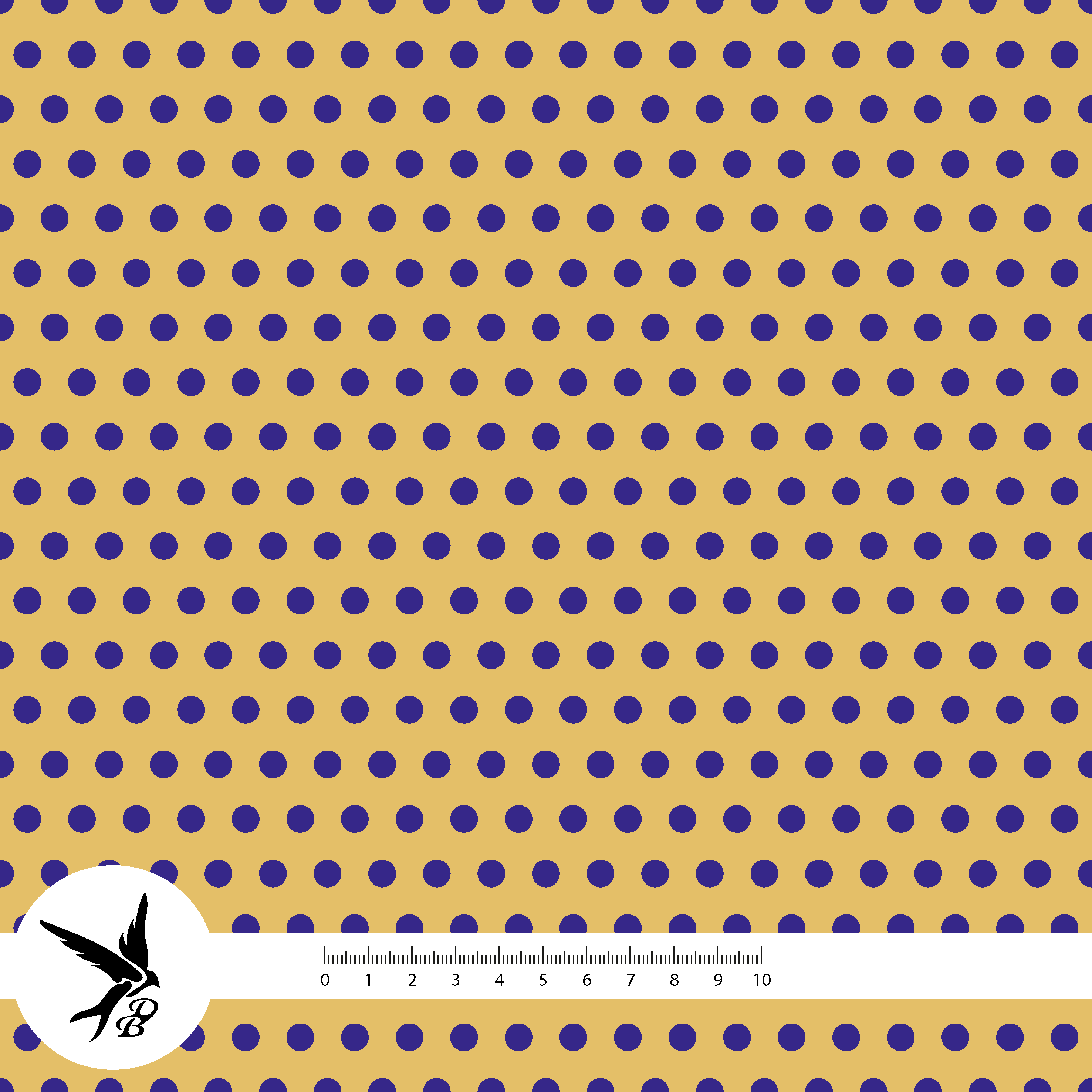 Bio Stoff - Geo Flight Papagei Punkte gelb