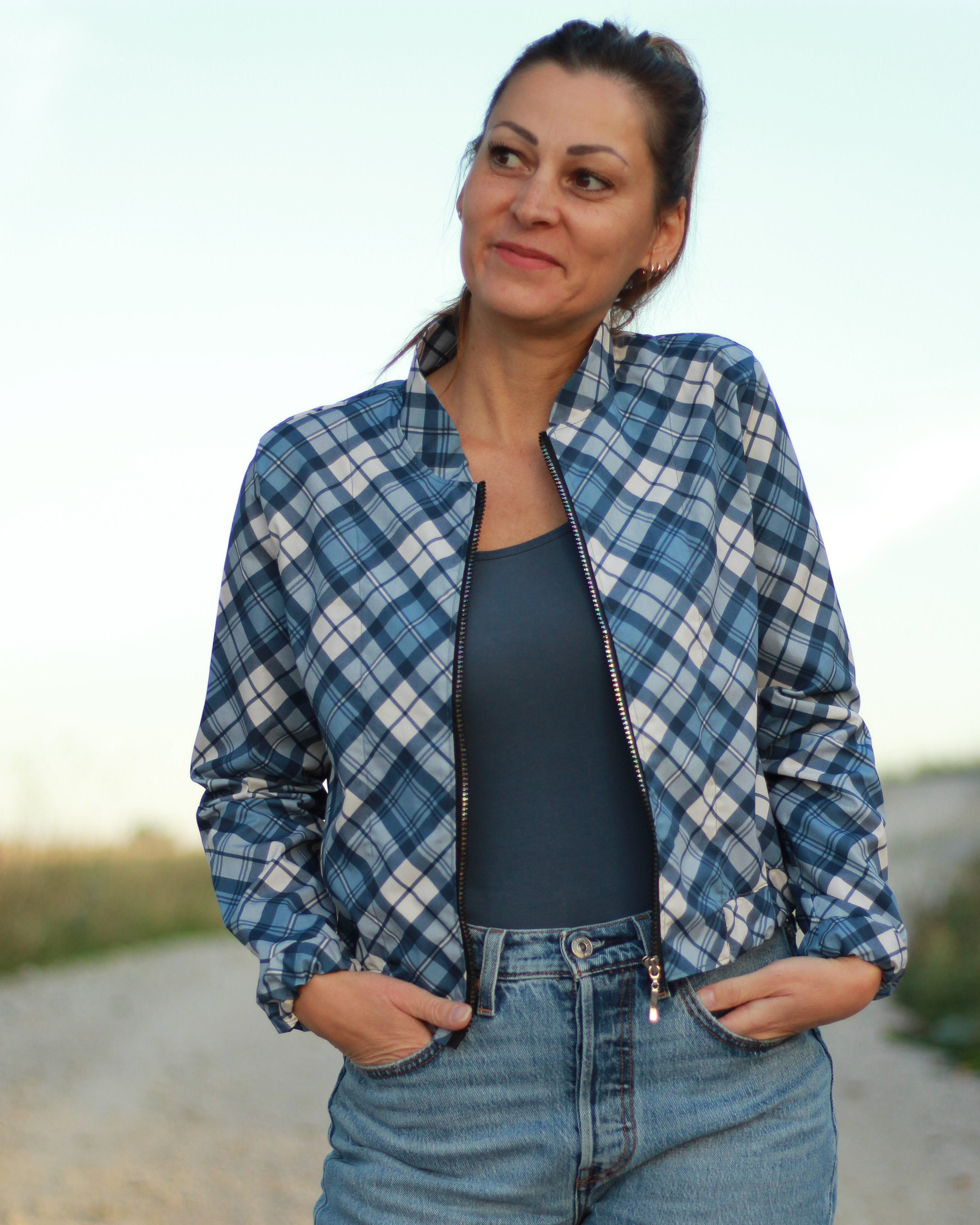 Bio Stoff  - Cozy Denim Plaid blau - Alexandra Weise