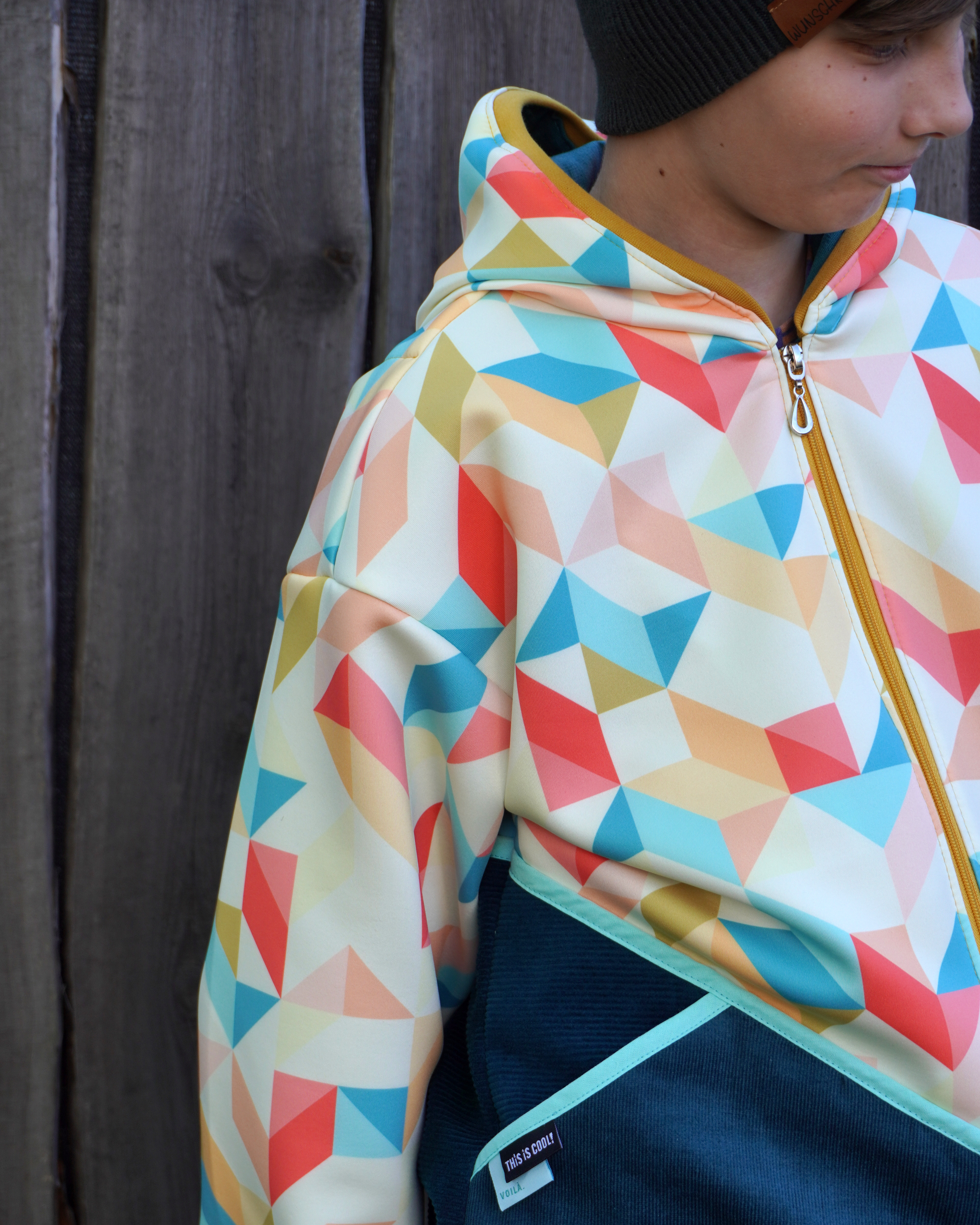 Organic fabric - Sommergold Geometrie