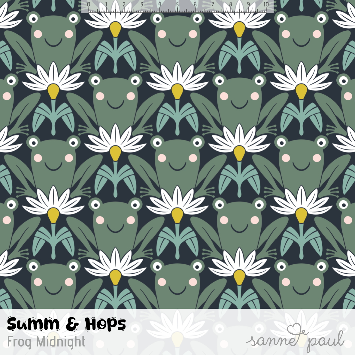 Bio Stoff - Summ And Hops Frog Midnight von Sanne Paul in grün