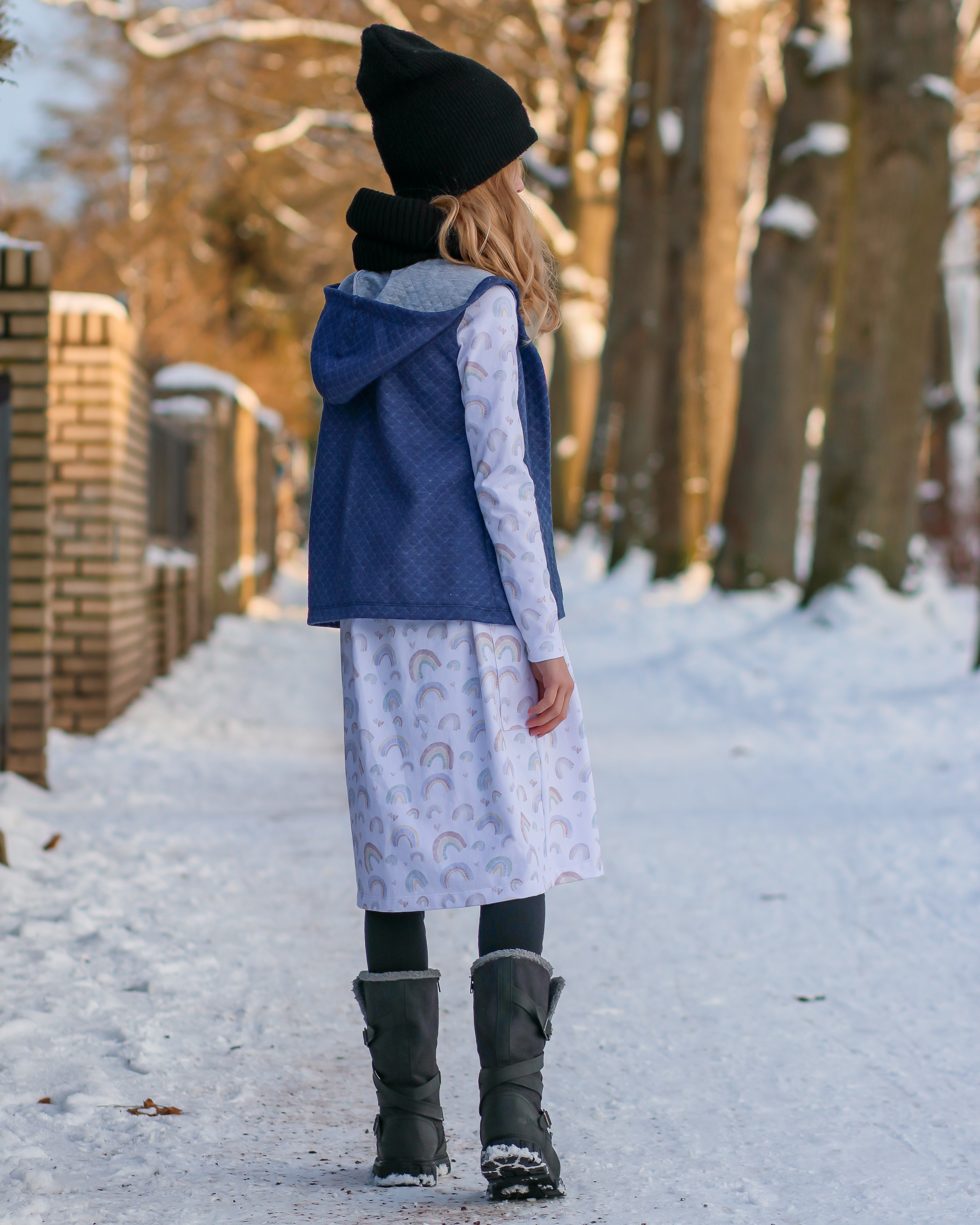 Organic fabric  - Regenbogenliebe white, small