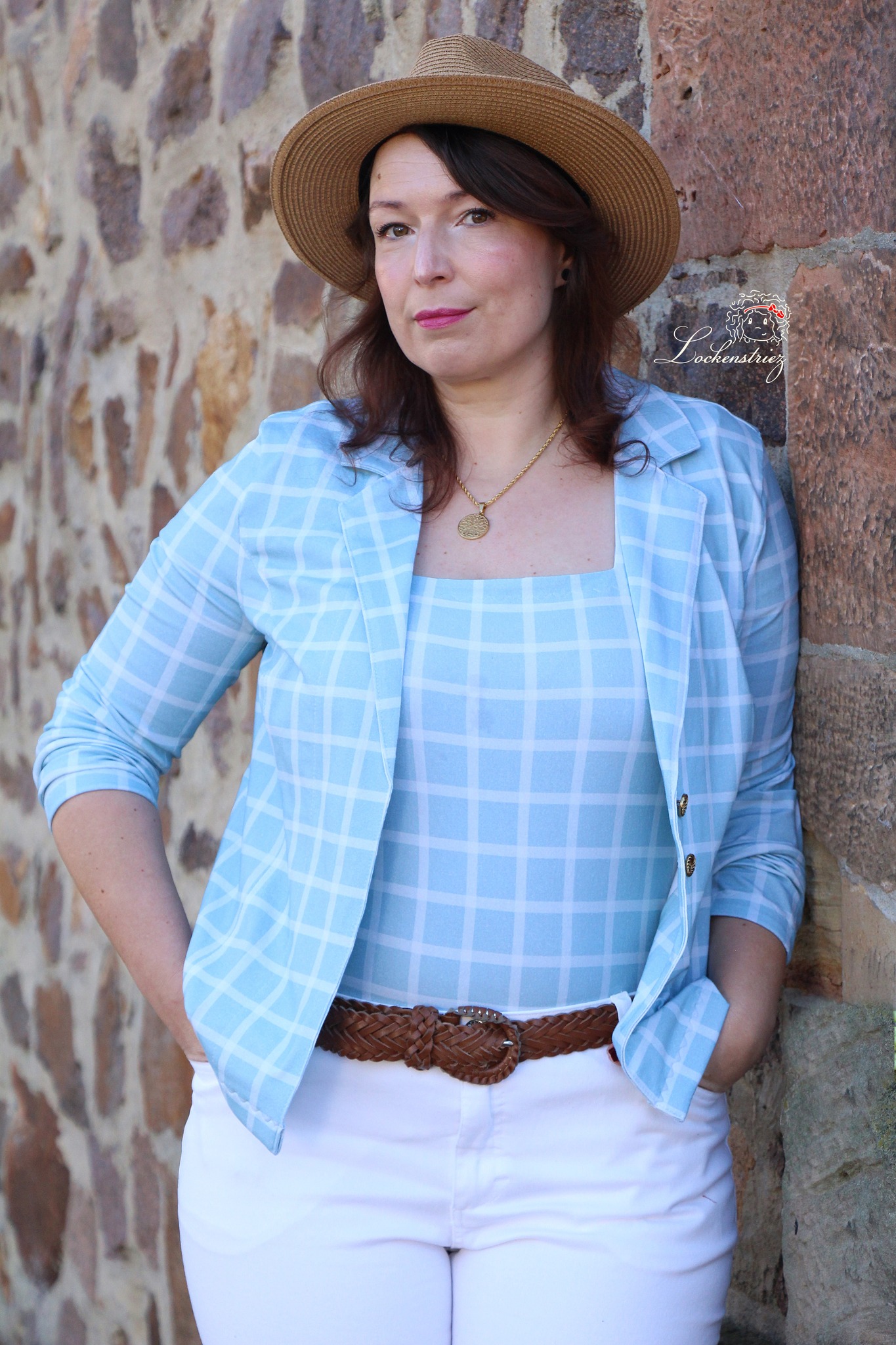 Bio Webware Stoff  - Osterkaro Pastell Weiss Grün - Deinki, weiss, Ostern, Karo 100% Bio-Baumwolle