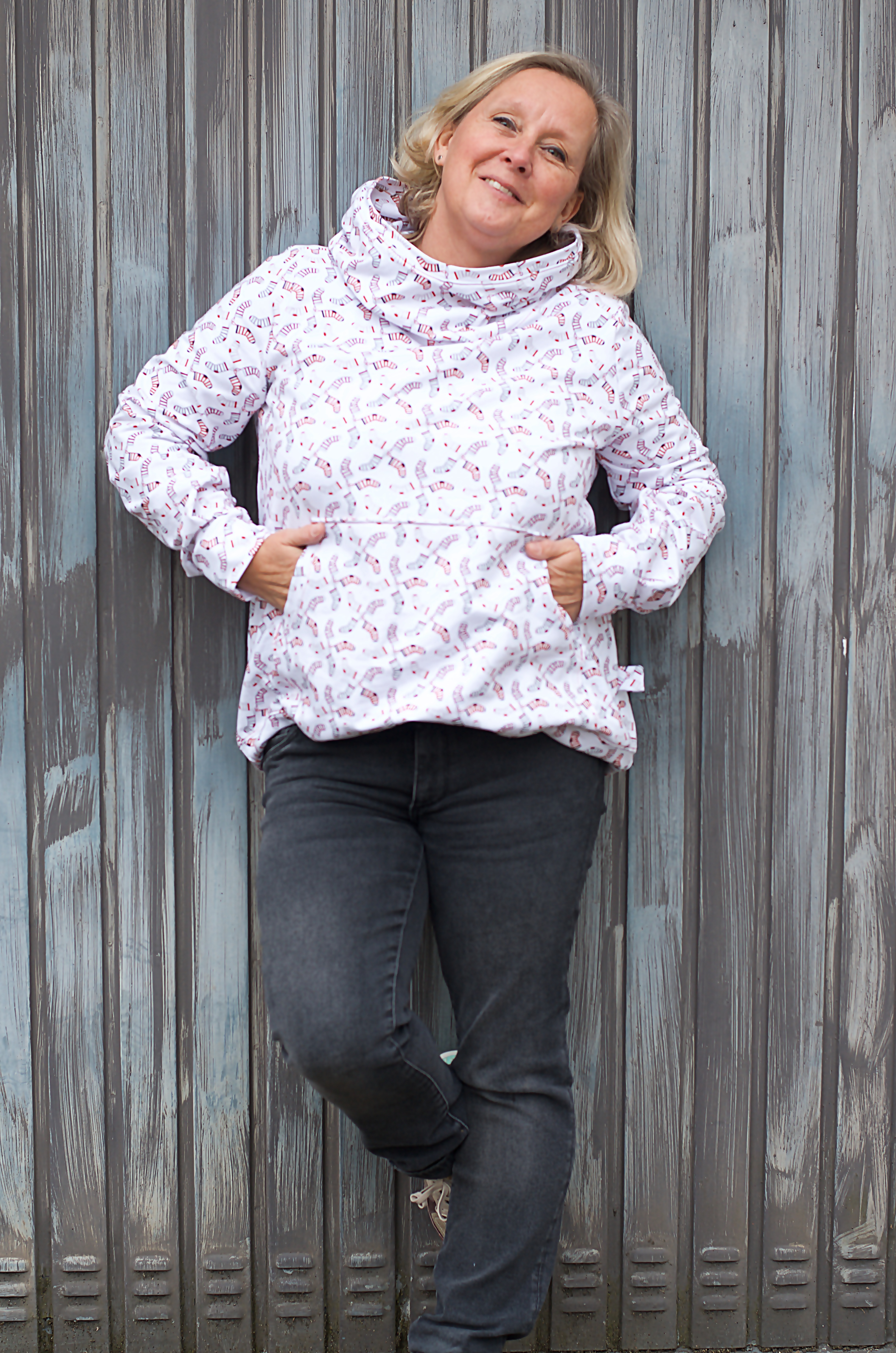 Bio Fabric - Socks White red, gray