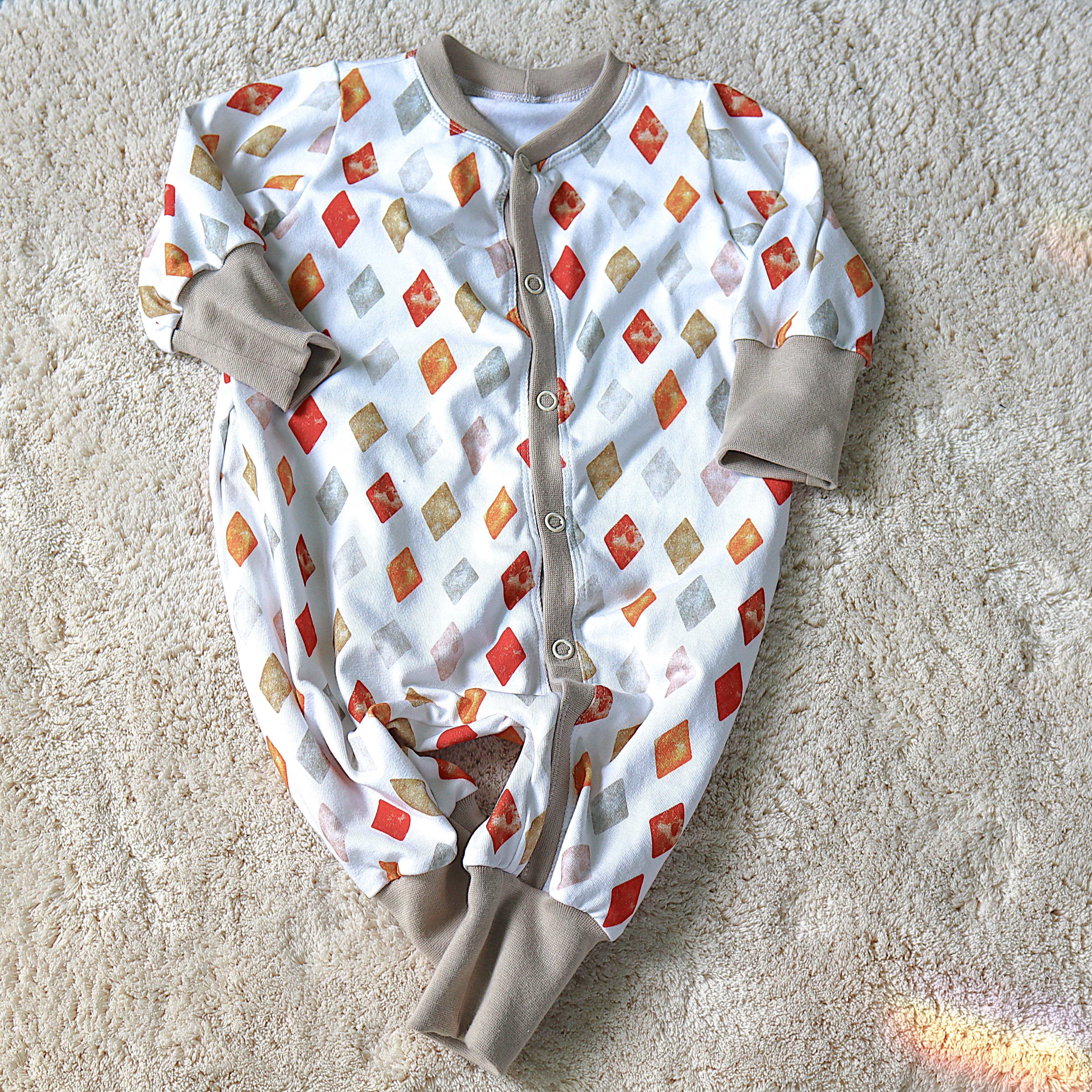 Organic fabric - Vintage Circus Rauten