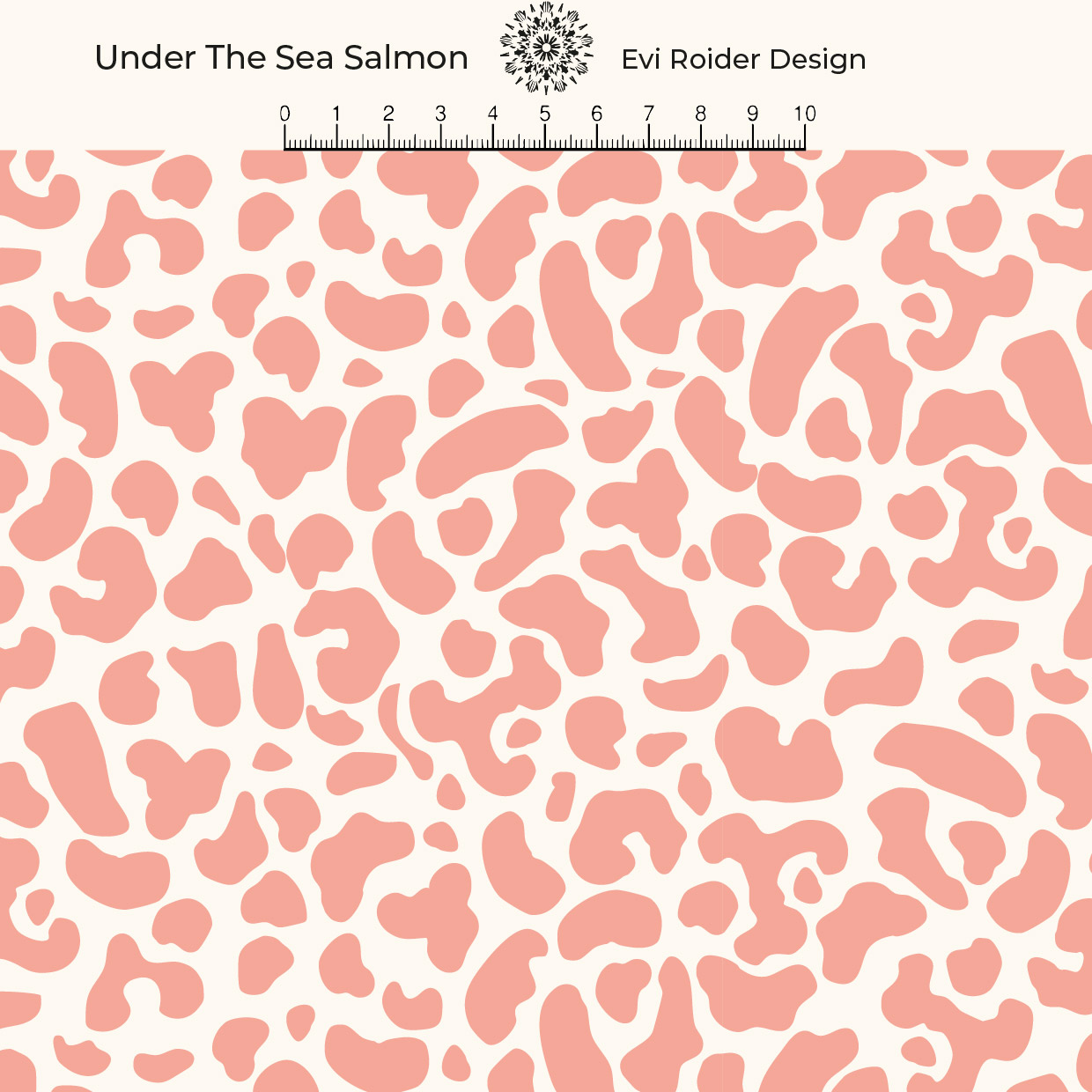 Organic Fabric - Under The Sea Salmon by Evi Roider in pink Organic Fabric - Under The Sea Salmon by Evi Roider in pink