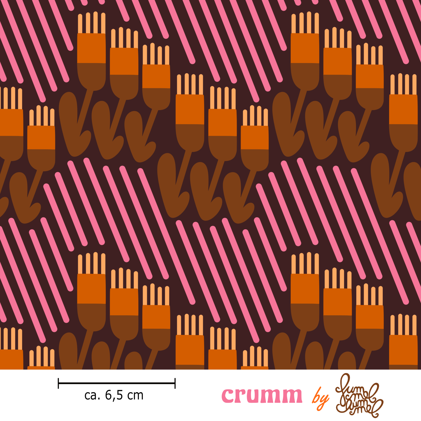 Organic Fabric - Crumm Mokka by Fummelhummel in brown