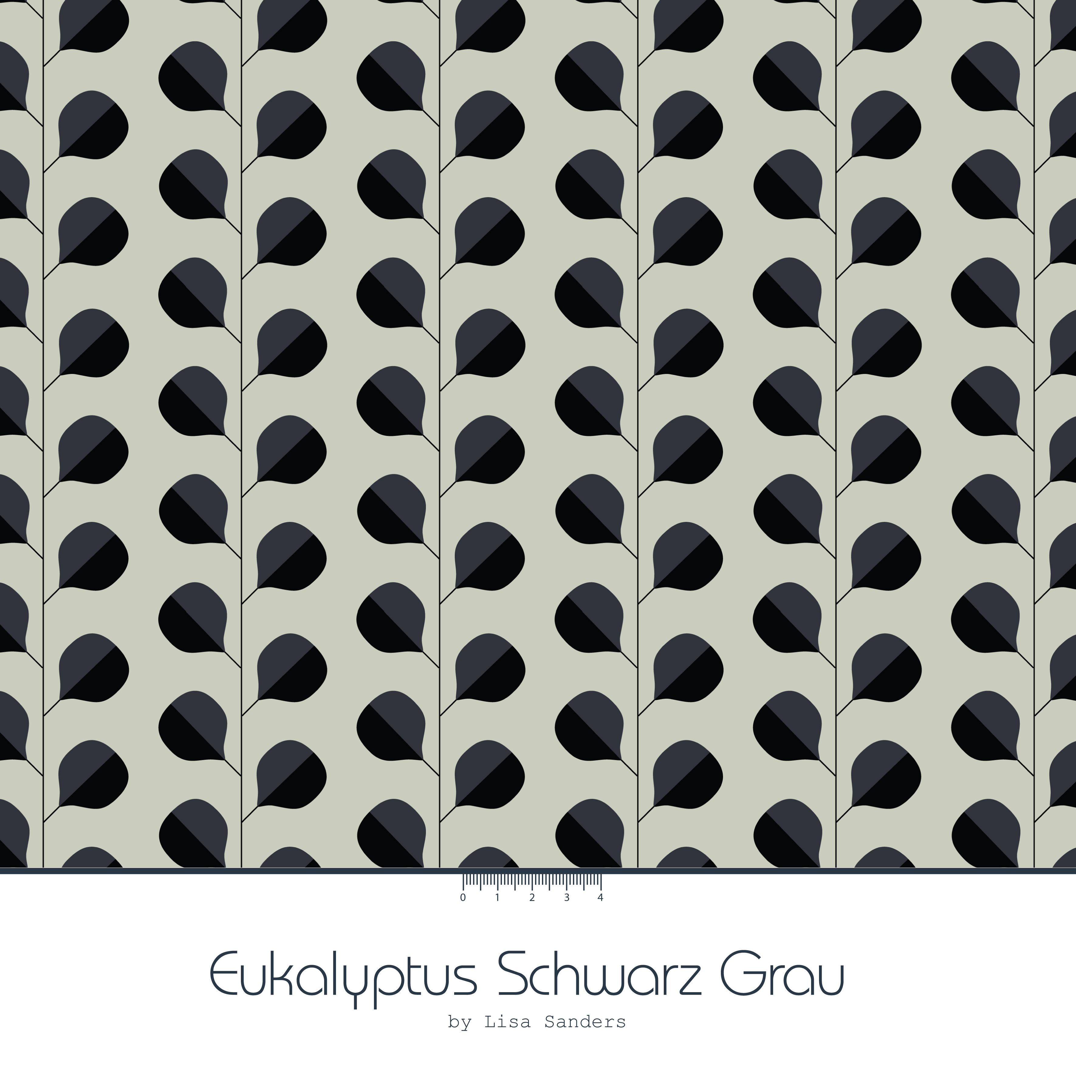 Bio Canvas Stoff - Eukalyptus Grau - LisaSanders, Blätter & Ranken, grau, schwarz, 100% Bio-Baumwolle Bio Canvas Stoff - Eukalyptus Grau - LisaSanders, Blätter & Ranken, grau, schwarz, 100% Bio-Baumwolle