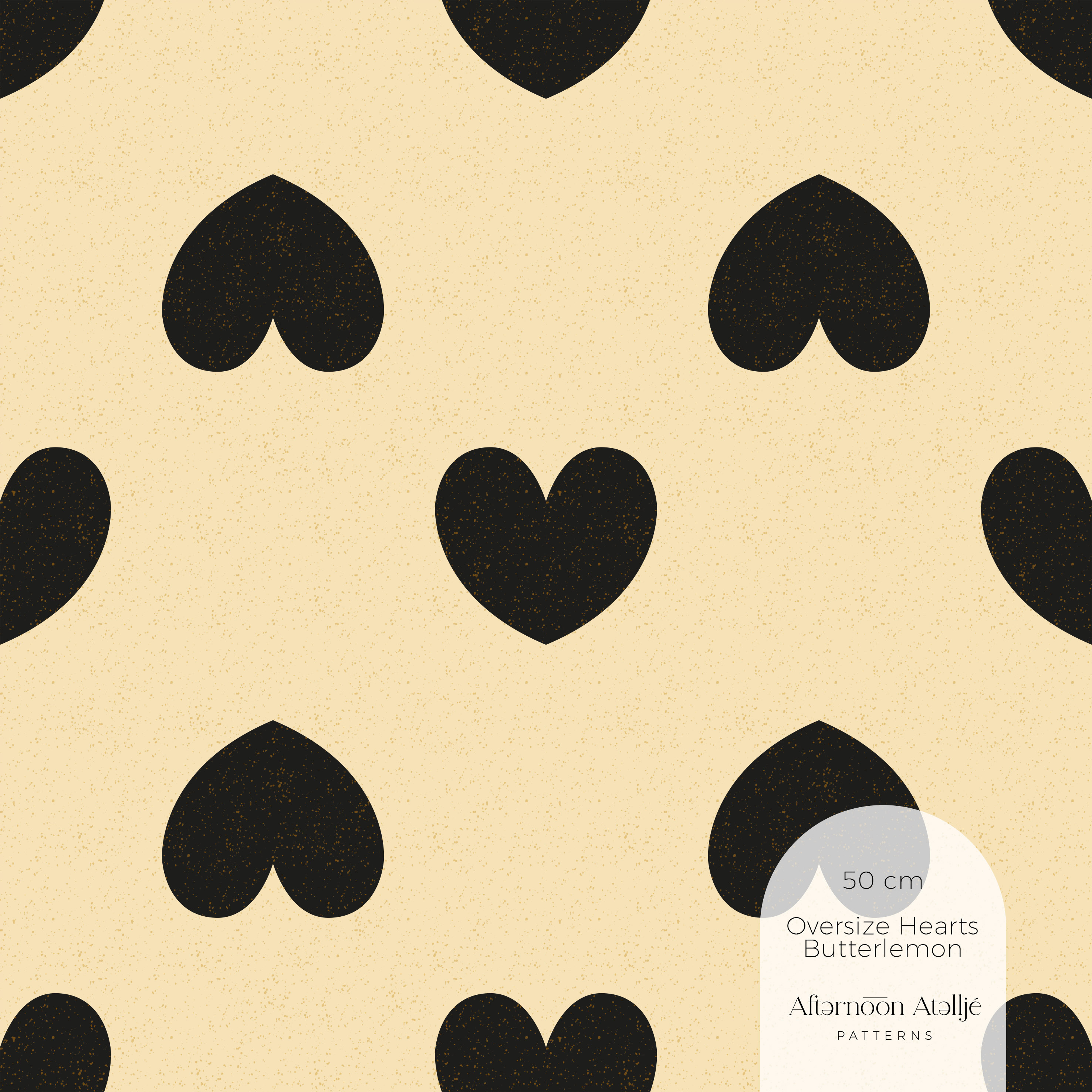 Bio Stoff - Oversize Hearts butterlemon