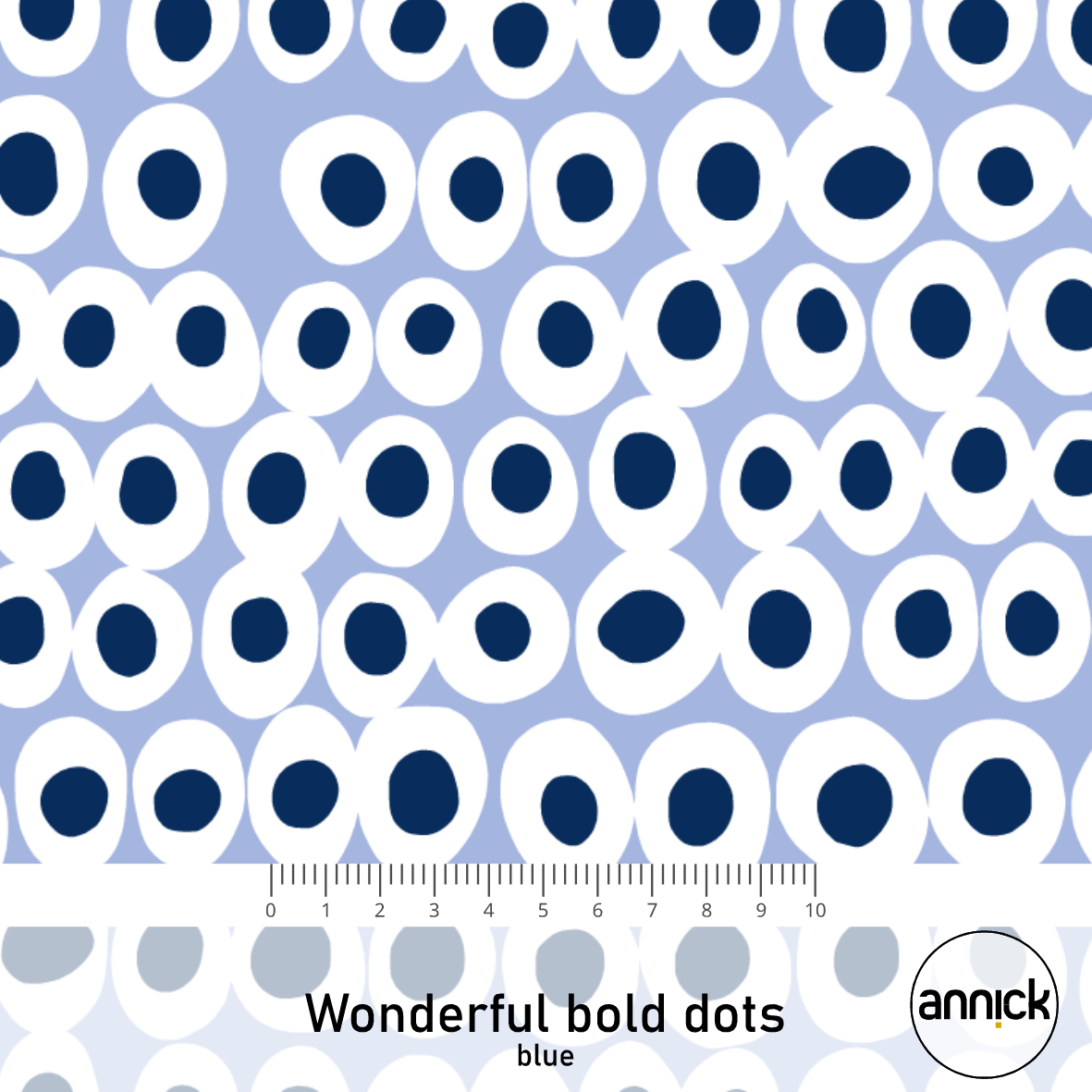 Bio Webware Stoff - Wonderful bold dots - Annick, Punkte, blau, 100% Bio-Baumwolle Bio Webware Stoff - Wonderful bold dots - Annick, Punkte, blau, 100% Bio-Baumwolle