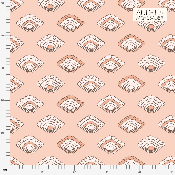 Bio Stoff  - Nordic Breeze Muscheln apricot