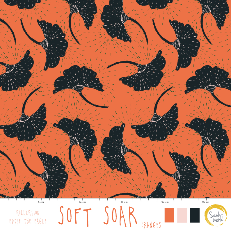 Bio Stoff - Soft Soar Oranges von Sanktwerk in orange