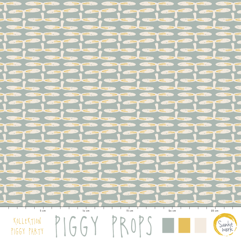 Organic fabric -  Piggy Party Props