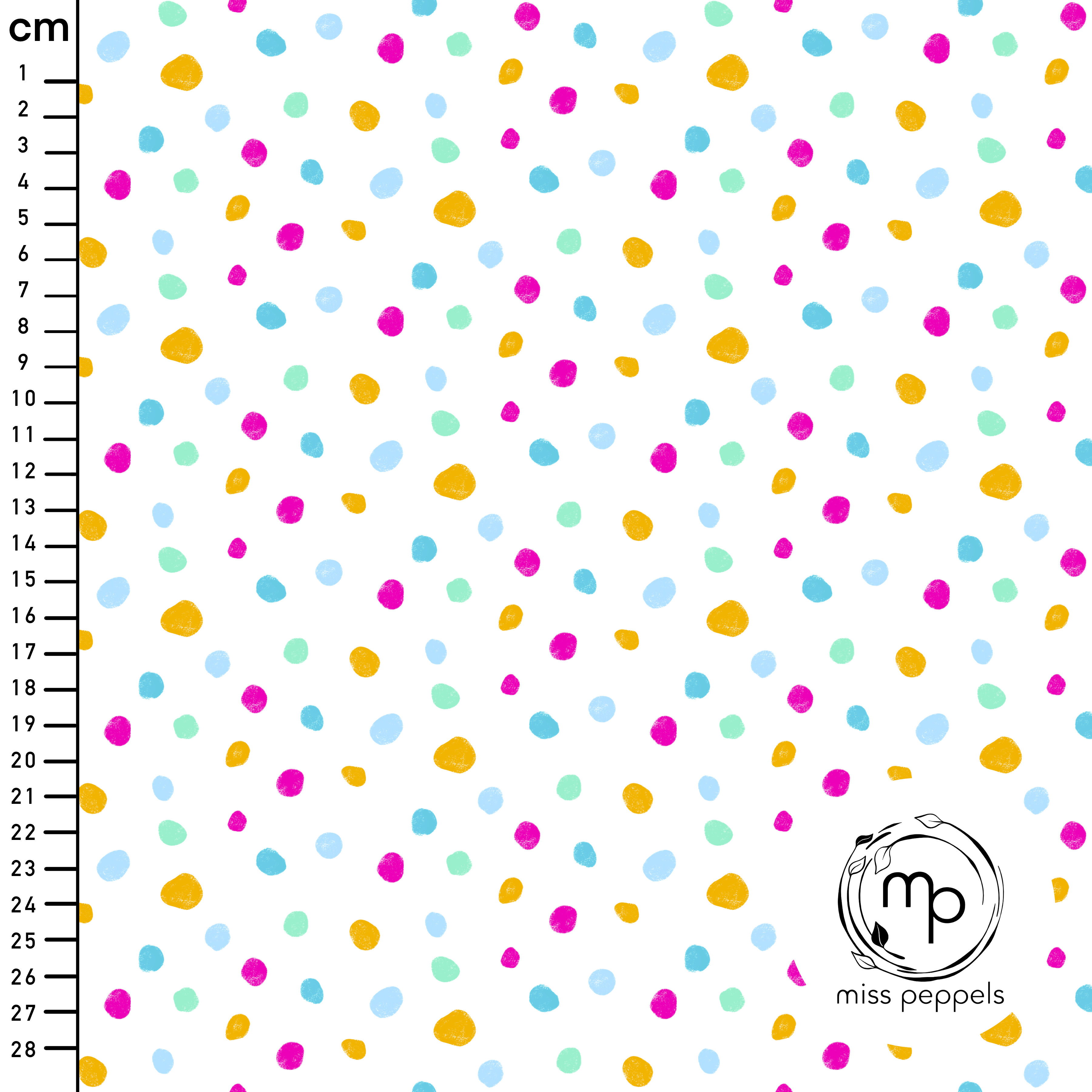 Bio Stoff - Konfetti pink