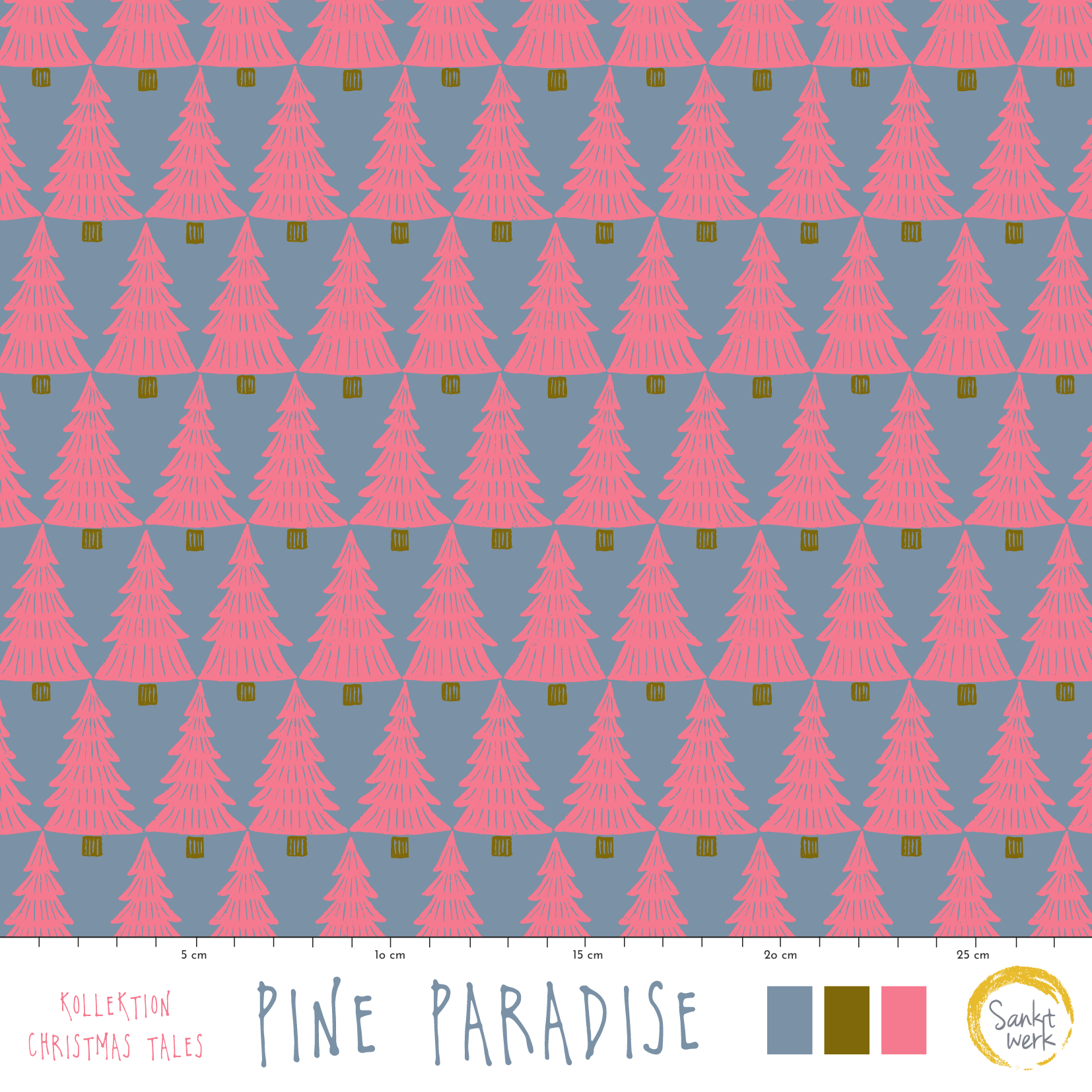 Bio Stoff - Pine Paradise pink
